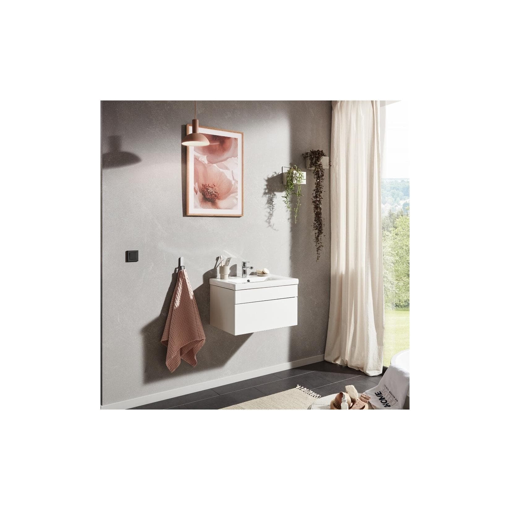 HOME DELUXE Wangerooge Badmöbel-Set Weiß