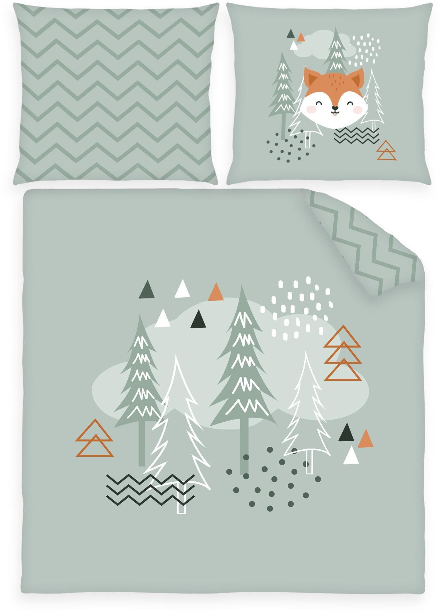 Babybettwäsche BABY BEST Nordic Forest Bunt