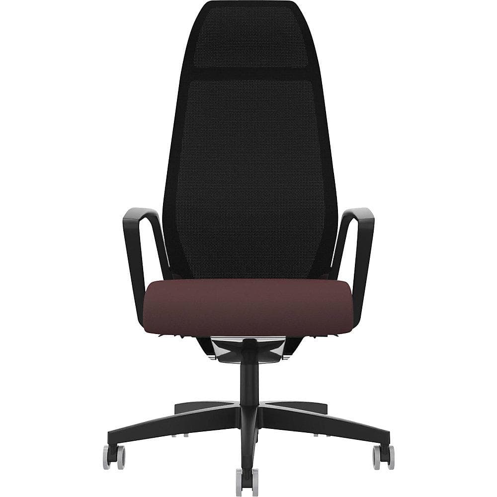 Züco Bürostuhl Selvio 0146 mit Netz-Rückenlehne und Synchronmechanik rubinrot