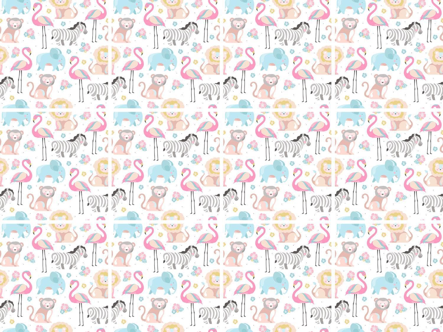 Fliesenaufkleber QUEENCE Tiere Bunt Selbstklebend