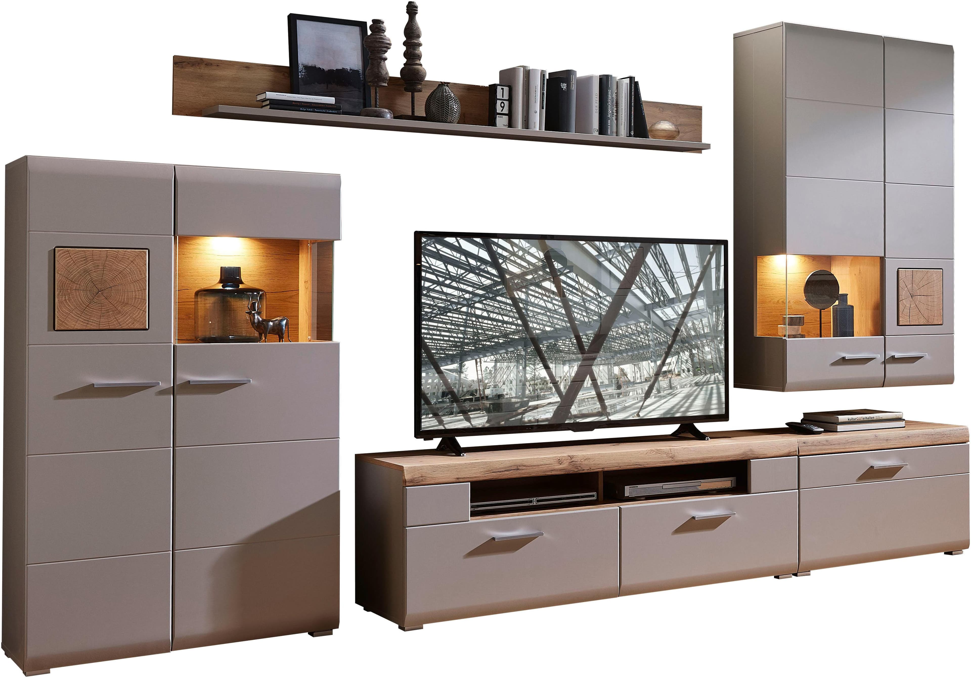 Innostyle Wohnwand Basalt LED Beleuchtung