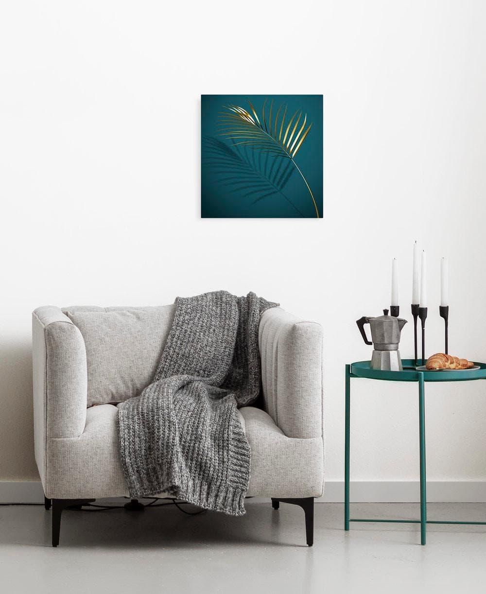 KOMAR Leinwandbild Casino Nights 30x30 cm Blau Gold