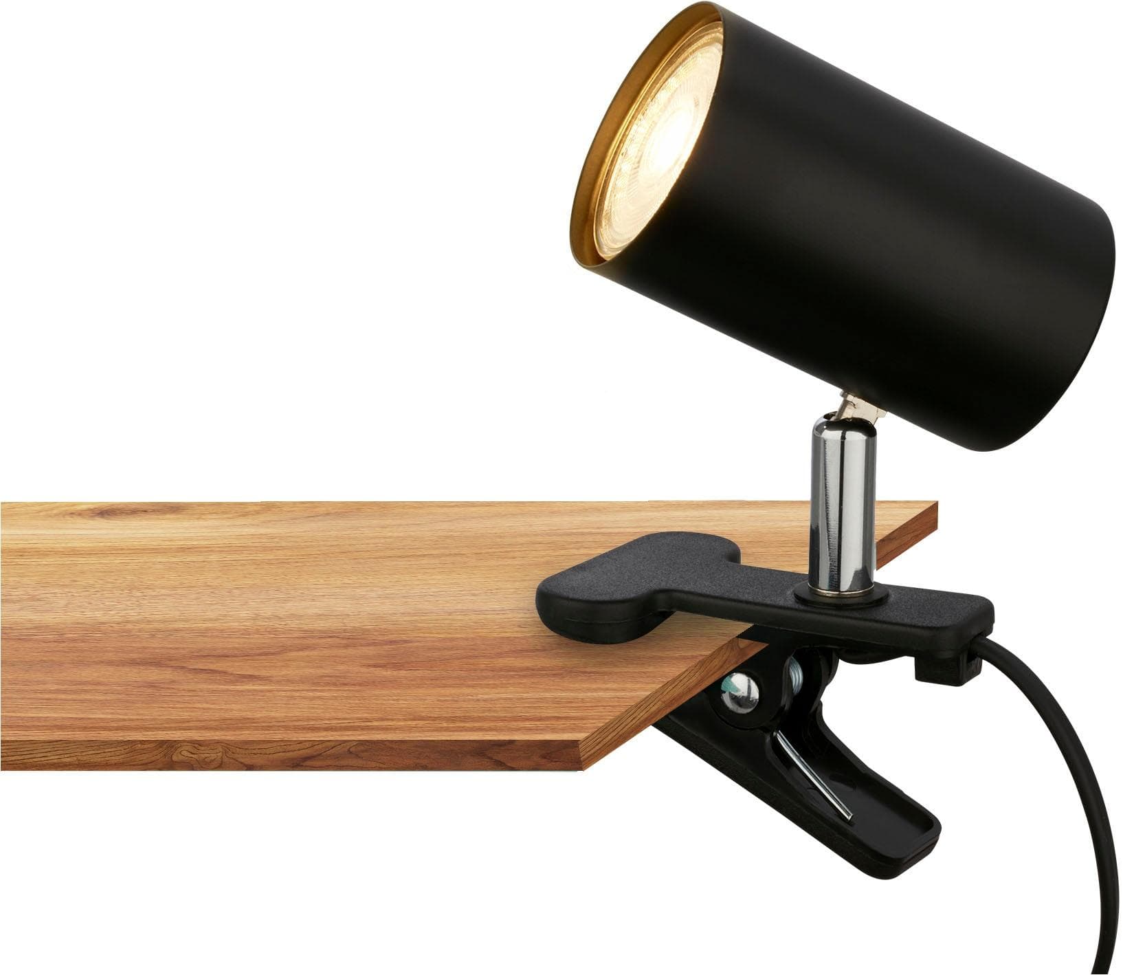 Briloner Leuchten Tischleuchte 2766015, Leselampe 16,5x6,5x12cm Schwarz GU10 max. 9 W