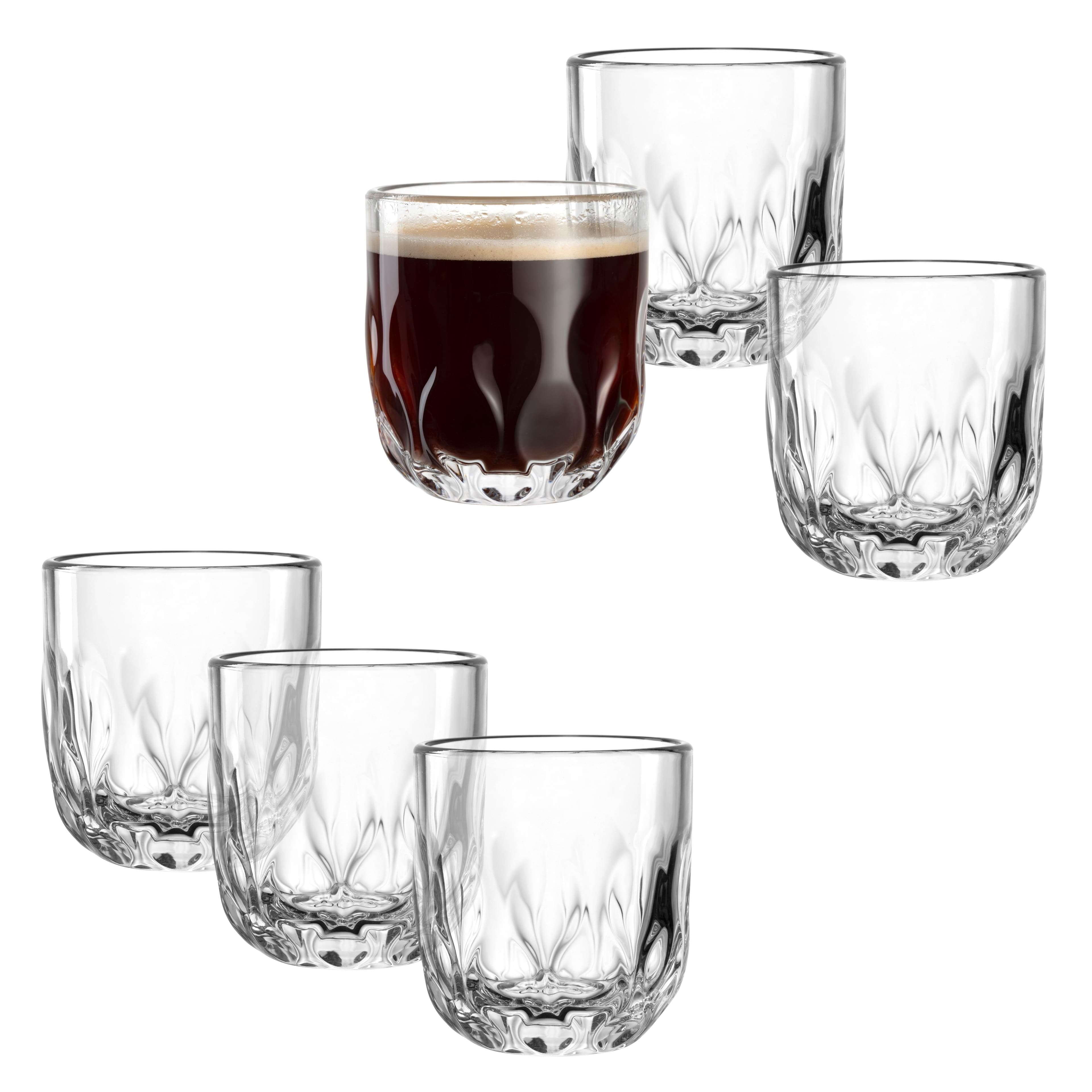 Leonardo Kaffee-Glas GOCCE 220 ml 6er-Set Tropfenrelief