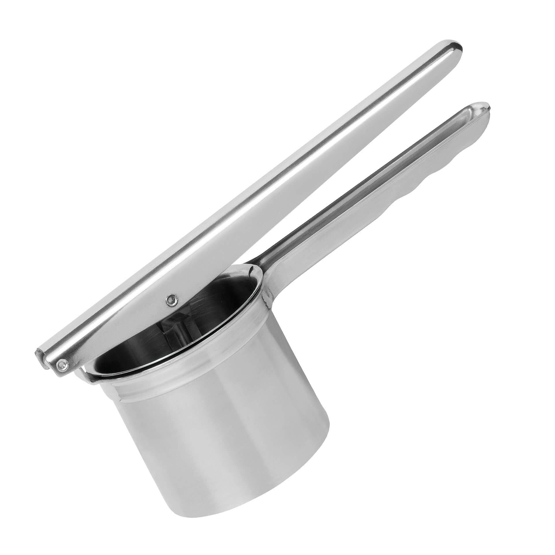 Fackelmann Spätzlepresse Edelstahl Silber mit 2 Lochscheiben