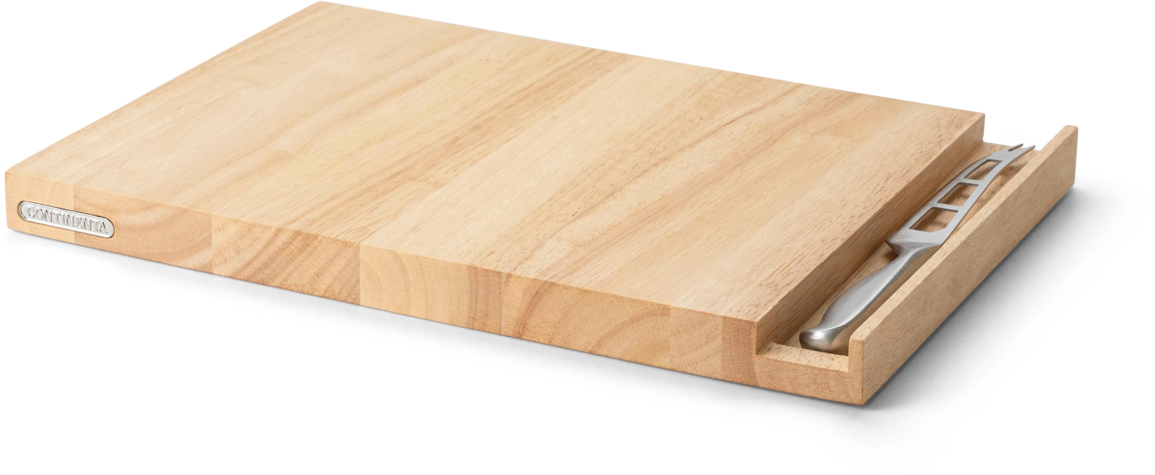 Käsebrett CONTINENTA mit Messer Gummibaum natur