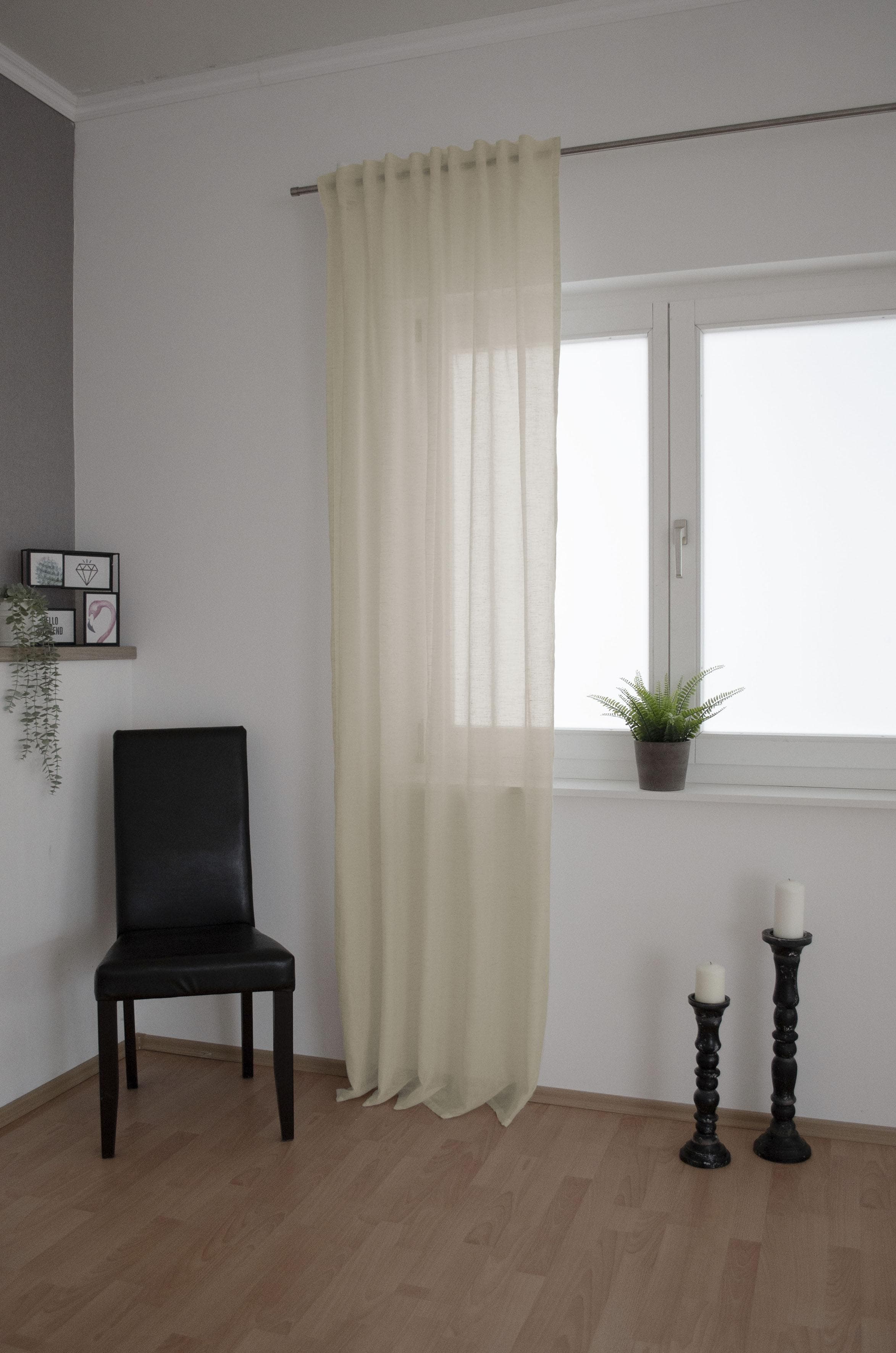 Zeitlose Leinen-Vorhänge in Beige und Natur