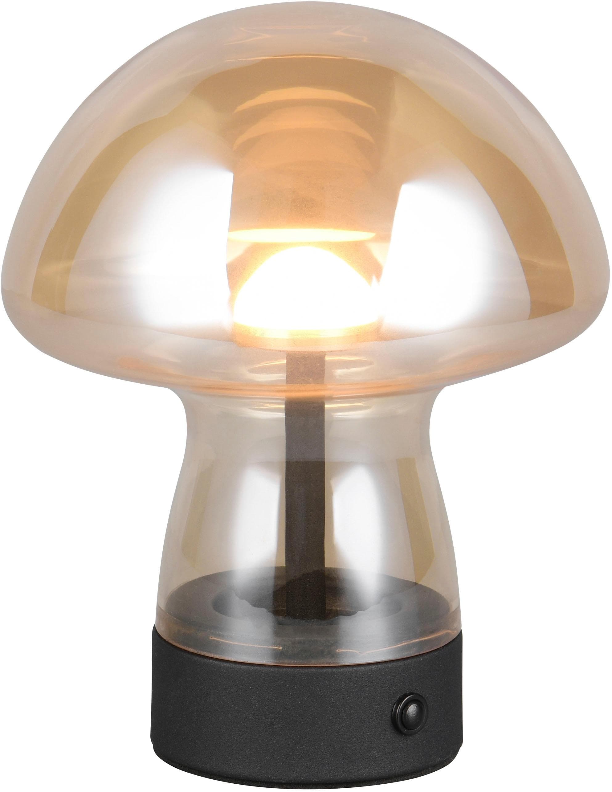 REALITY DOOLEY LED Tischleuchte amber Akku Touchdimmer