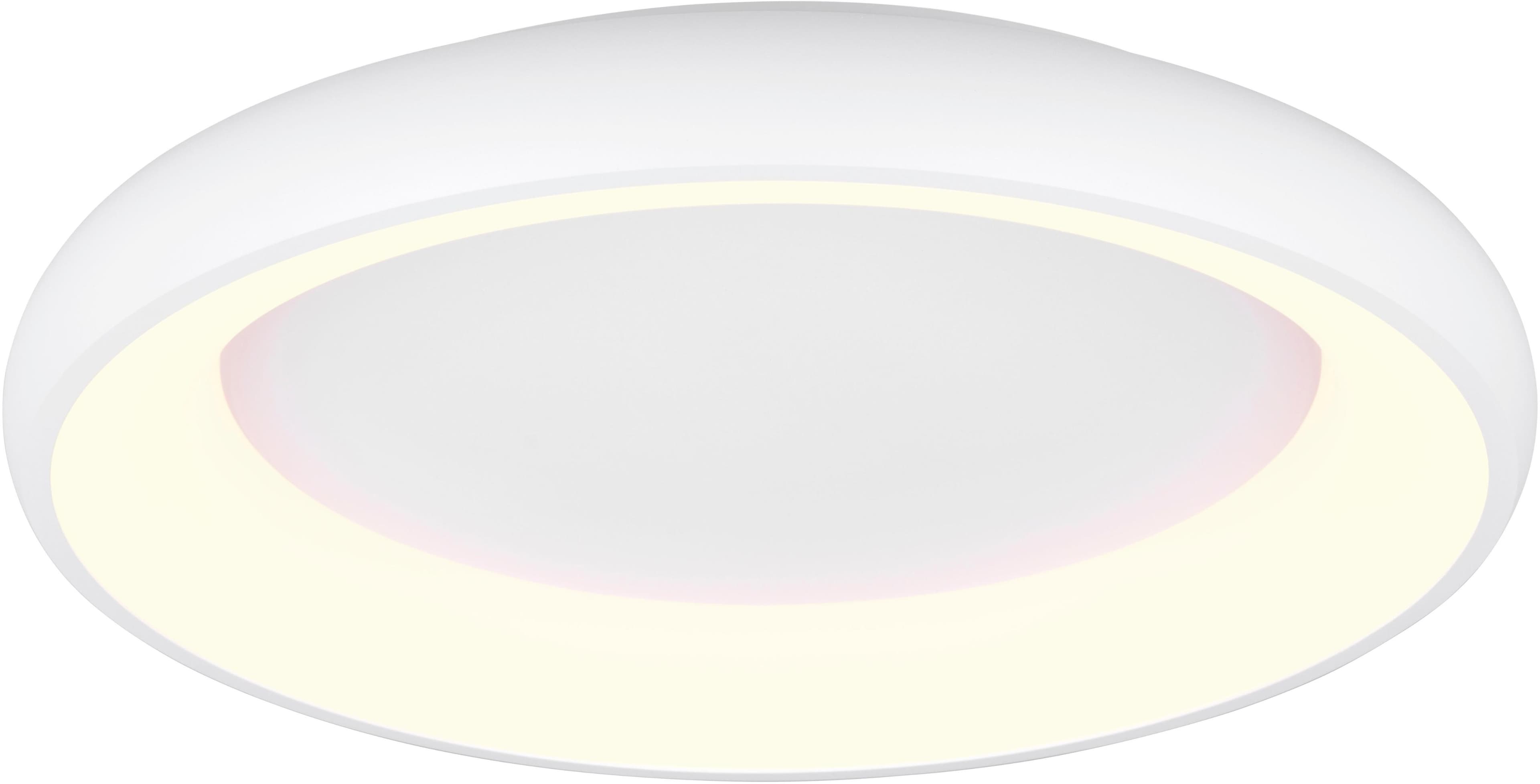 TRIO Leuchten LED Deckenleuchte CARDONA, runde LED Deckenlampe Büro, Ø 62cm, 4400 Lumen 38W, dimmbar, Dimmfunktion, LED fest integriert, warmweiß - kaltweiß, CCT - Lichtfarbe einstellbar 2300/3000/4000K, auch Wandmontage möglich