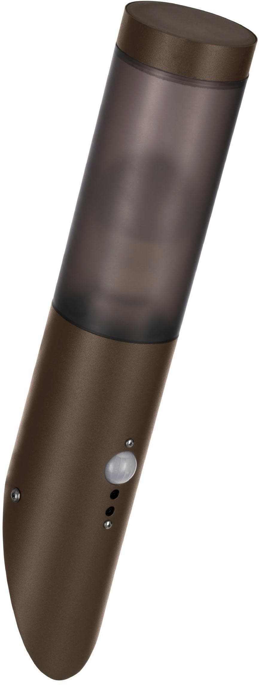 EGLO Wandleuchte Helsinki Sockellampe Außenlampe Edelstahl braun