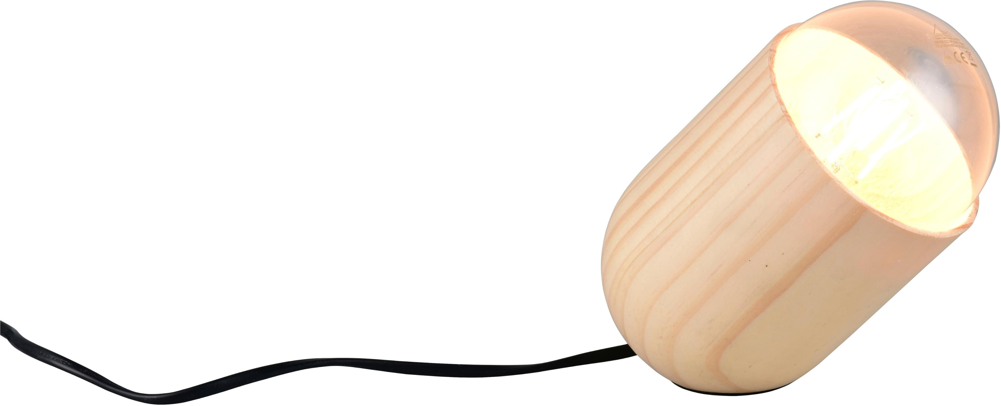 REALITY Tischleuchte NARA Holzfarben Schwarz 2 Stk