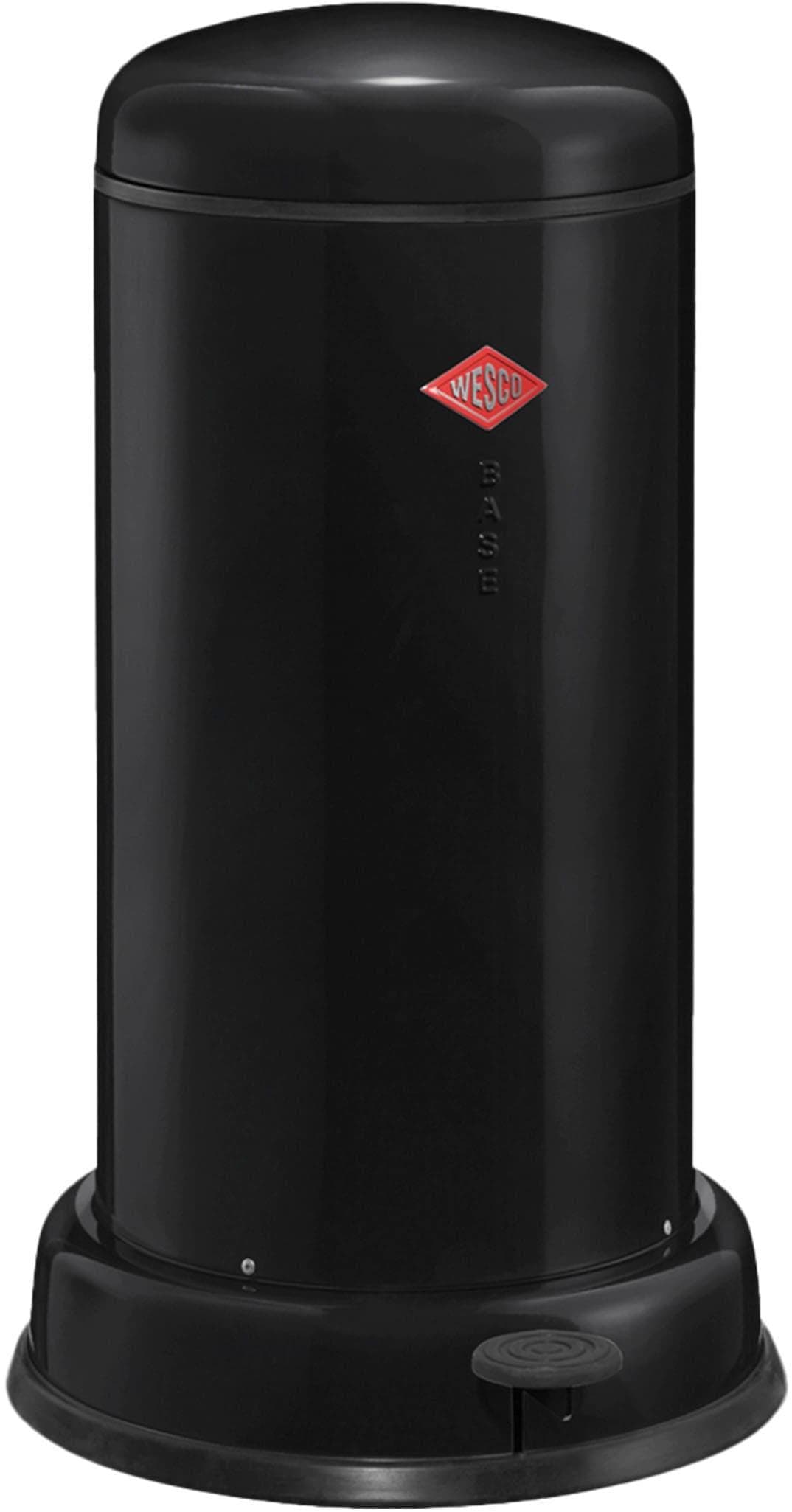 WESCO Baseboy Mülleimer Schwarz mit Fußtritt und Dämpfer