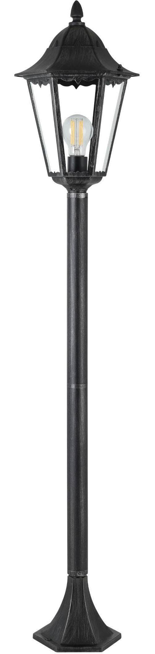 EGLO Stehlampe Navedo - Außensteher Schwarz/Silber-Patina