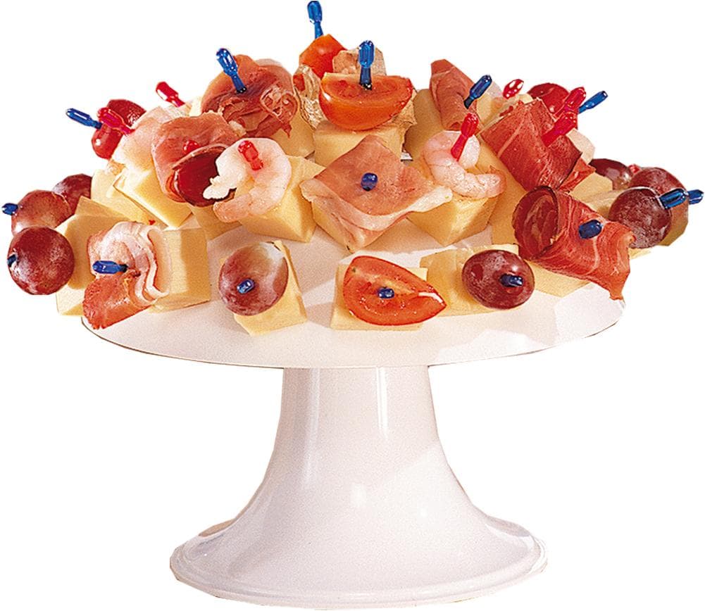 Servierplatte RUCO Partypilz mit 32 Spießen - 2er Set