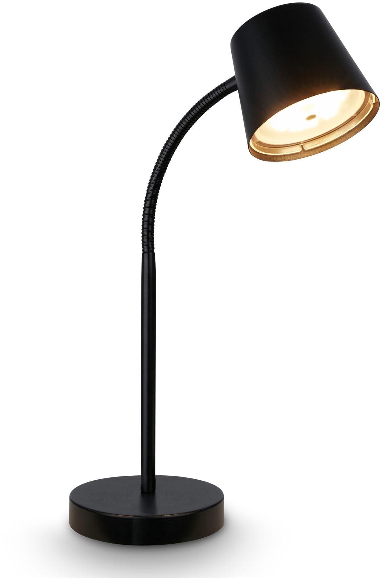 Briloner Leuchten LED Schreibtischlampe Schwarz Kabellos Dimmbar