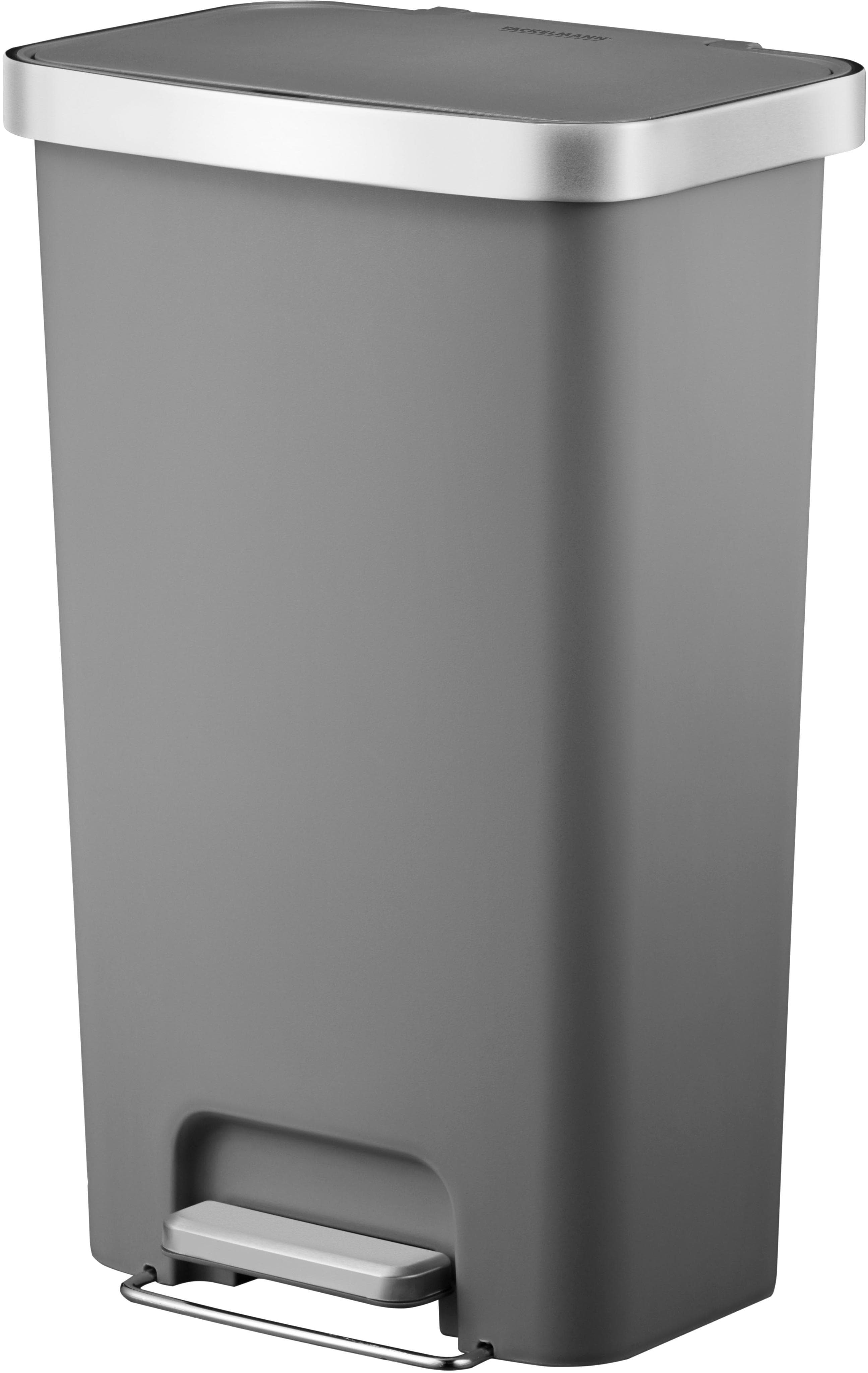 Fackelmann Seattle Pedal-Abfalleimer 45L Grau Kunststoff