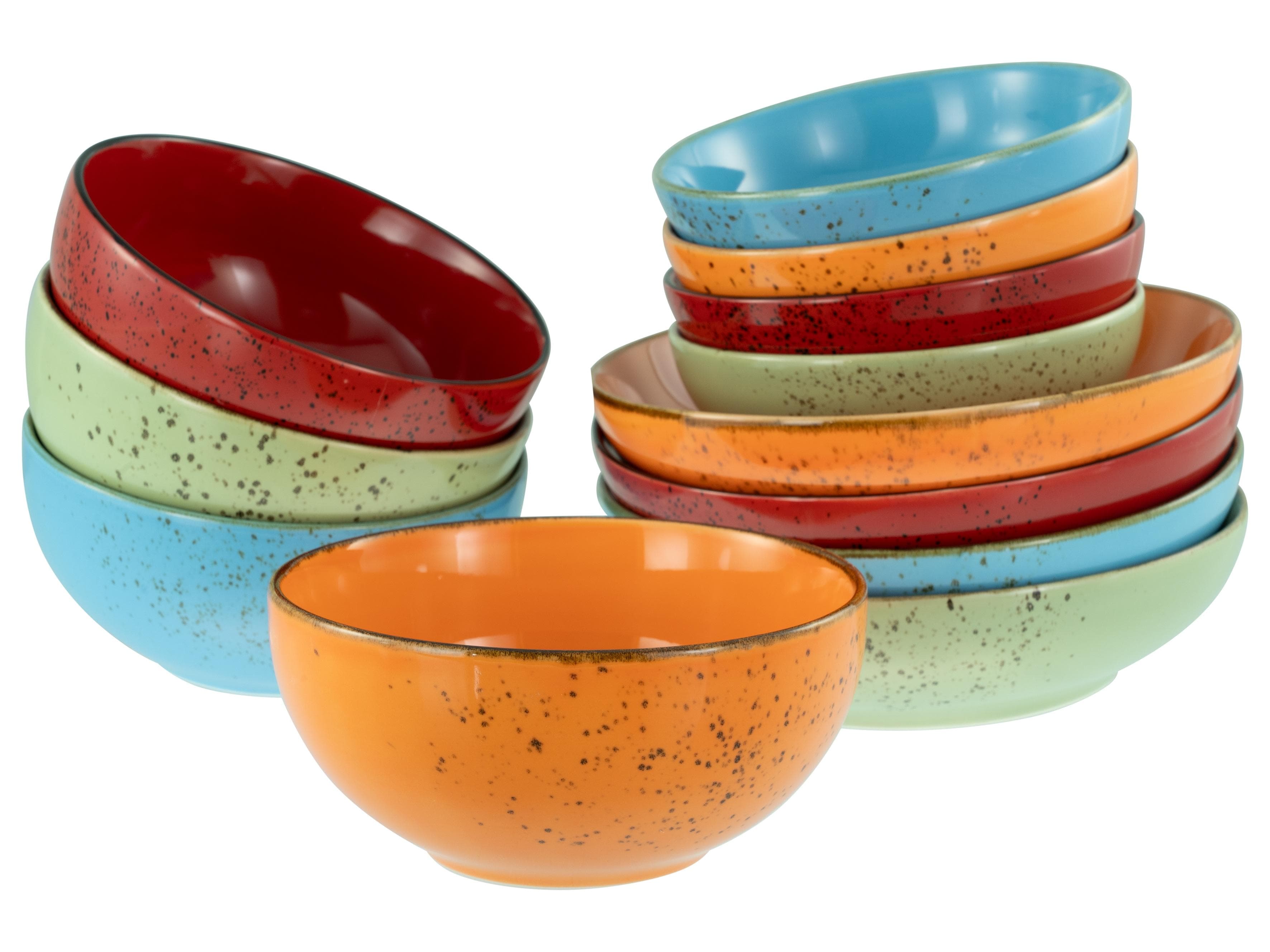 CREATABLE Bowl Set 12-tlg. Nature Collection Steinzeug Orange