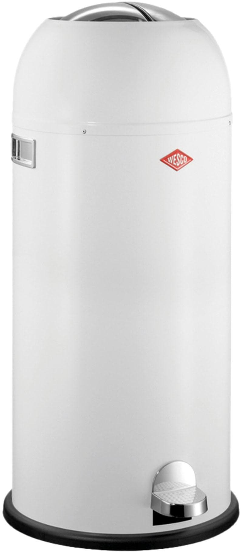 WESCO Kickmaster Maxi Mülleimer weiß mit Fußtritt 40L