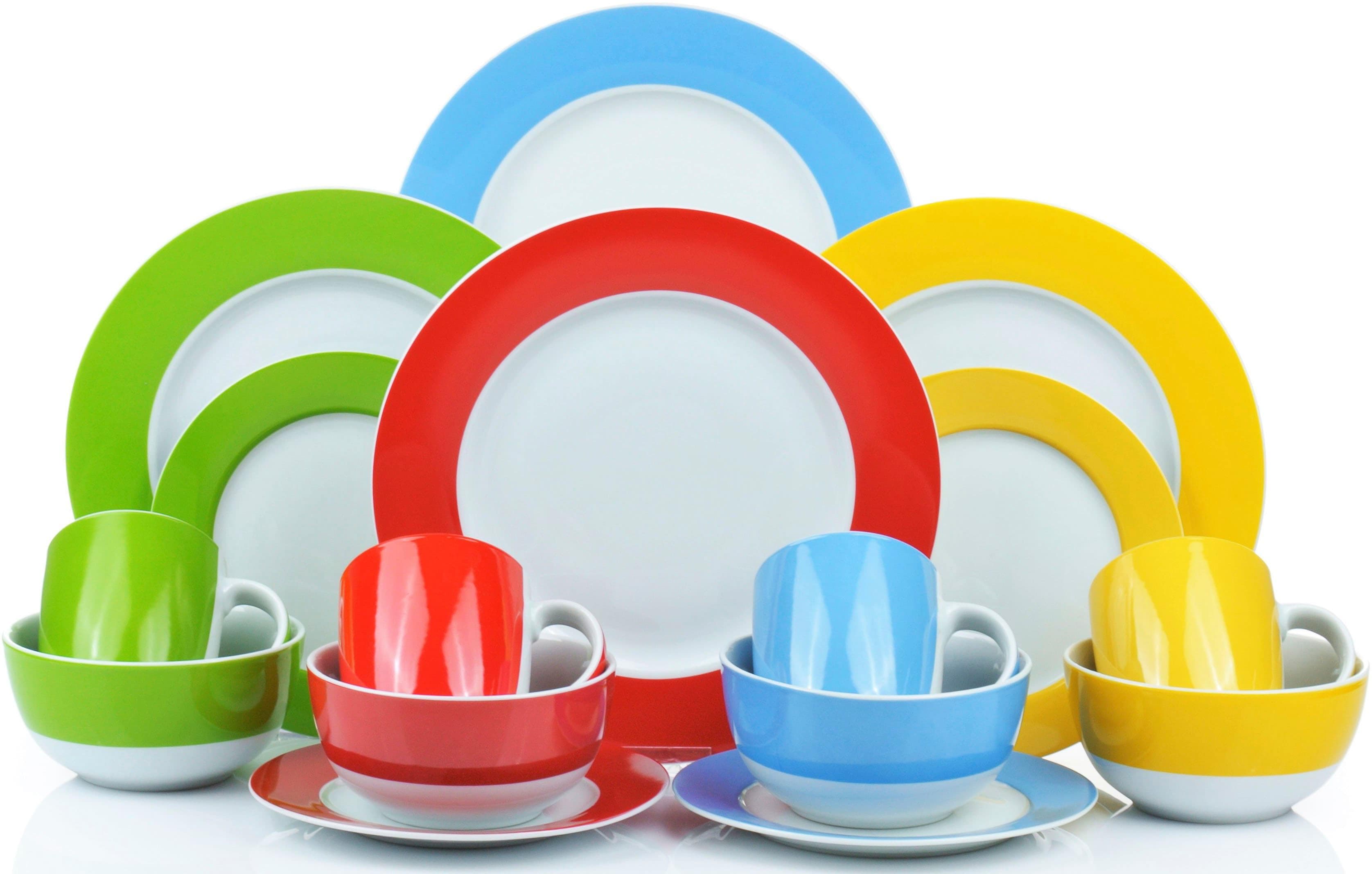 Kombiservice Retsch Arzberg Colourband 16-tlg. Bunt Porzellan