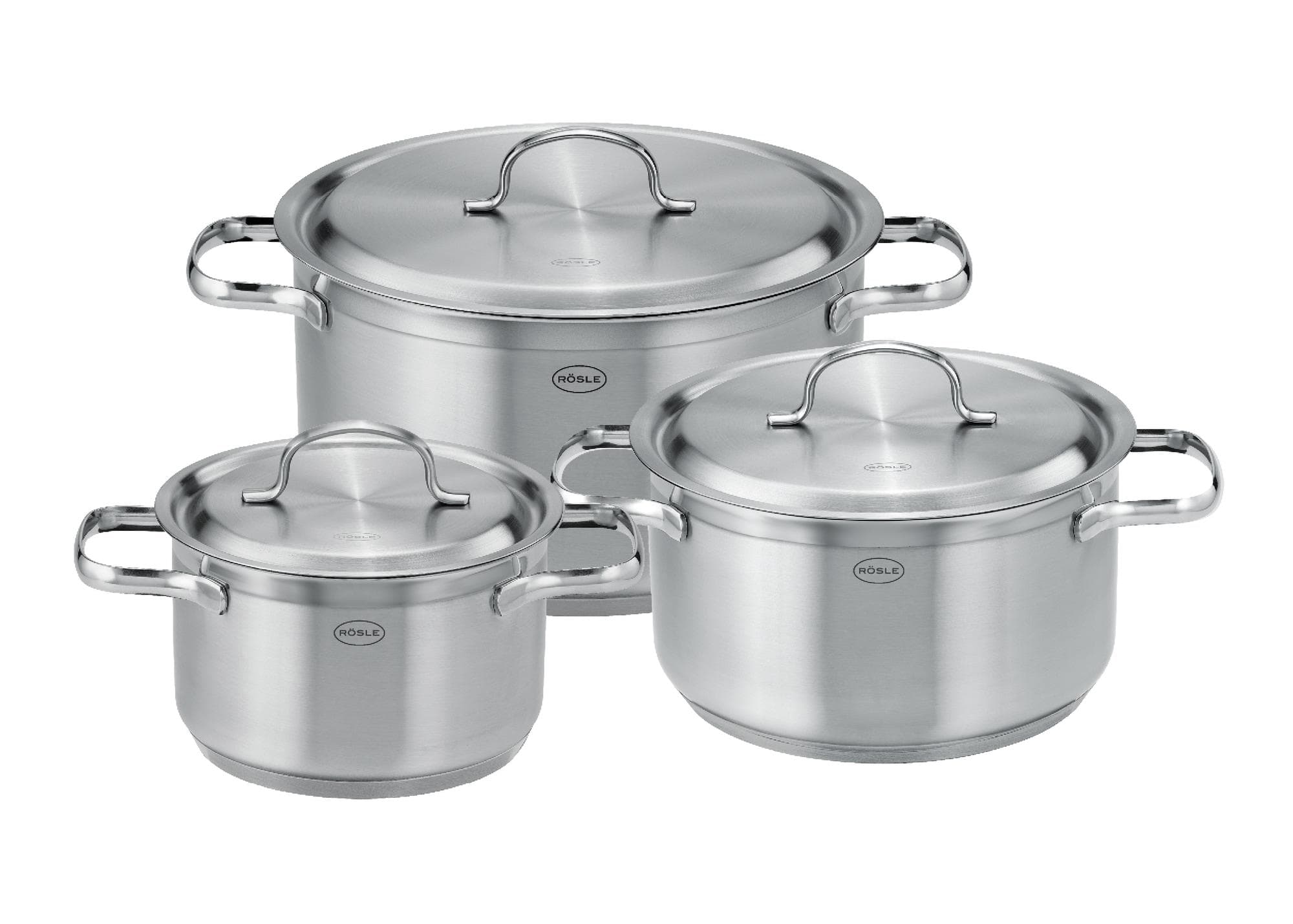 Topfset PURE ELEMENTS 3 teilig Silber Metall