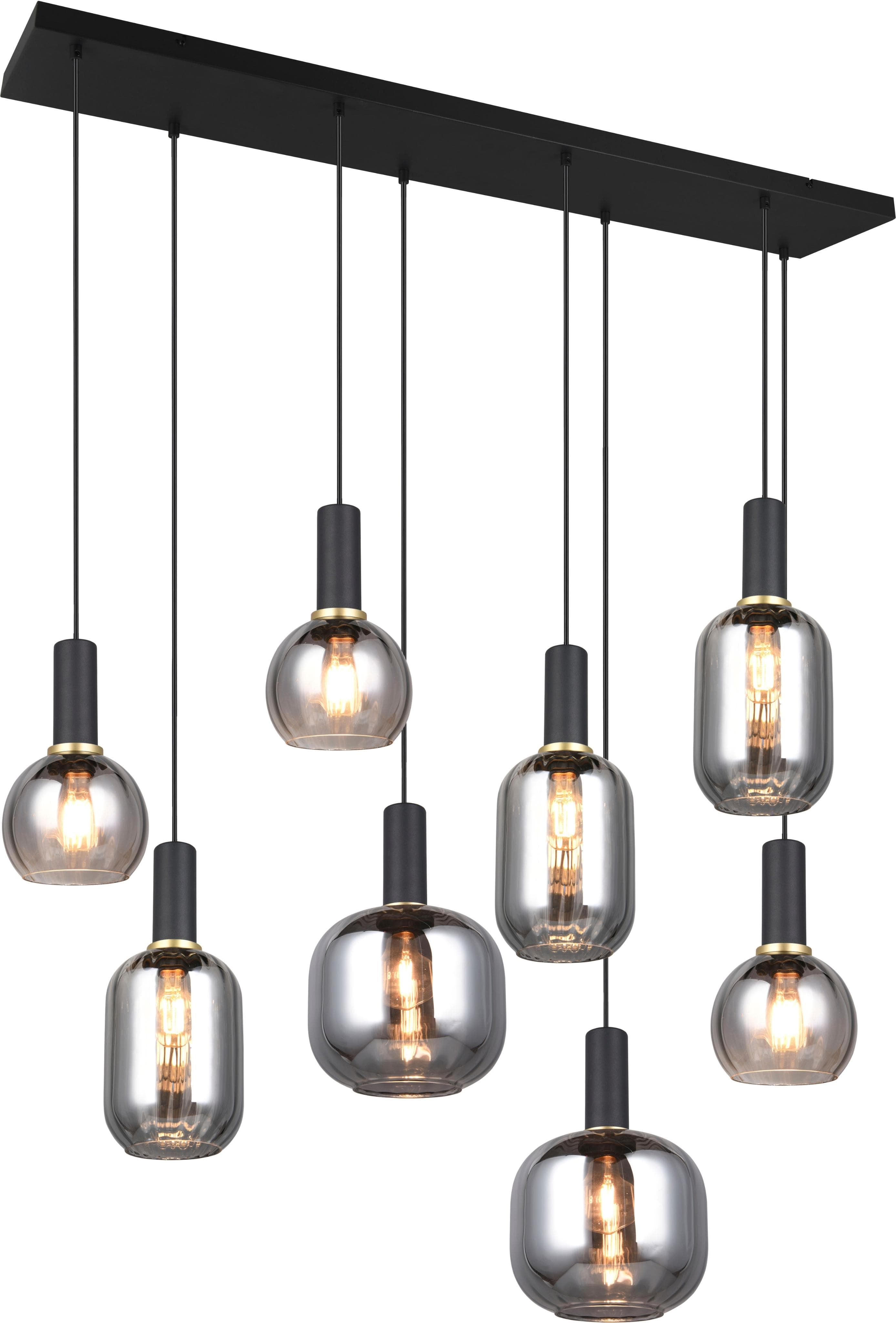 TRIO LEUCHTEN Pendelleuchte DIVA 8-flammig E27 Schwarz