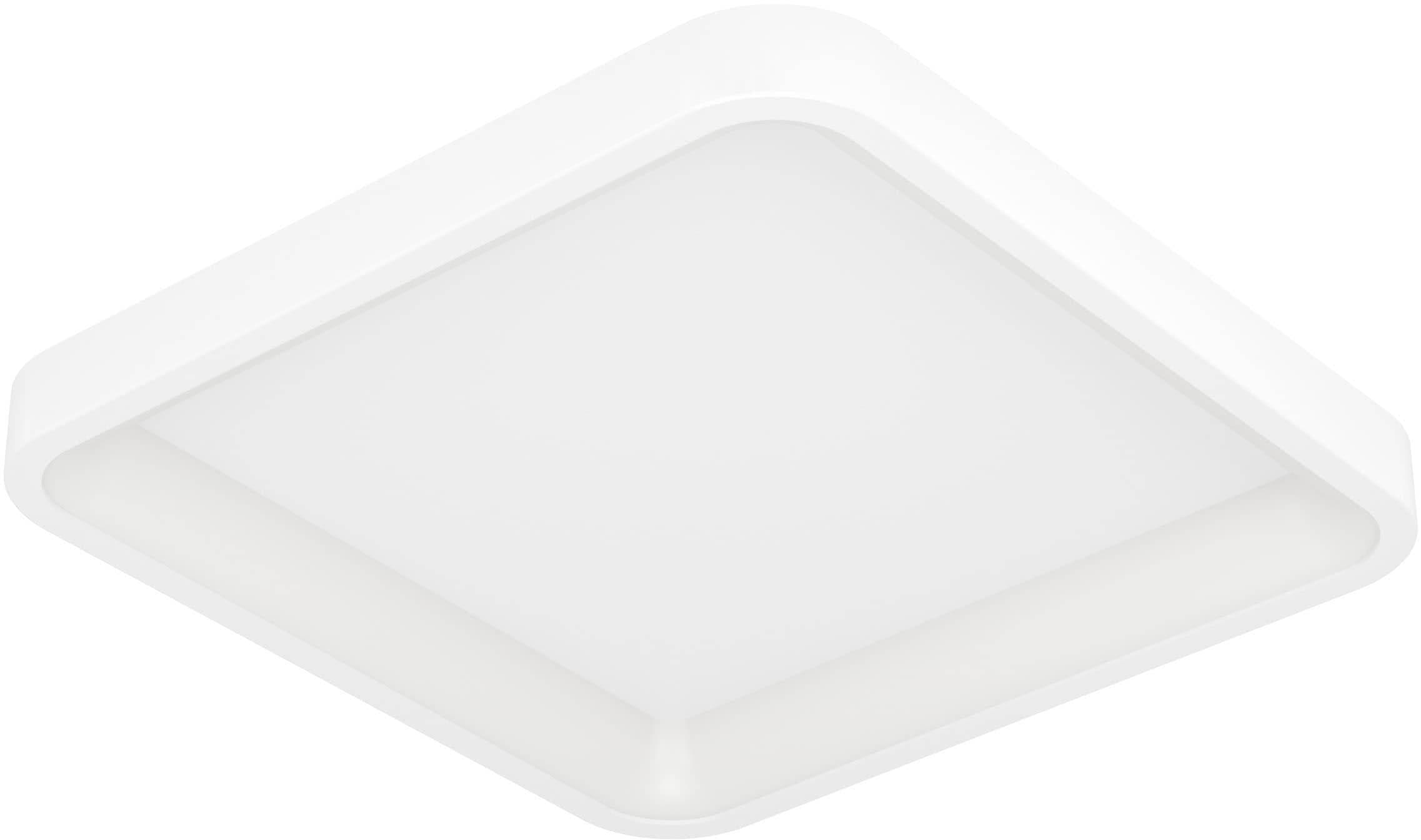 EGLO connect Smart-LED Deckenleuchte Loretello-Z eckig Weiß