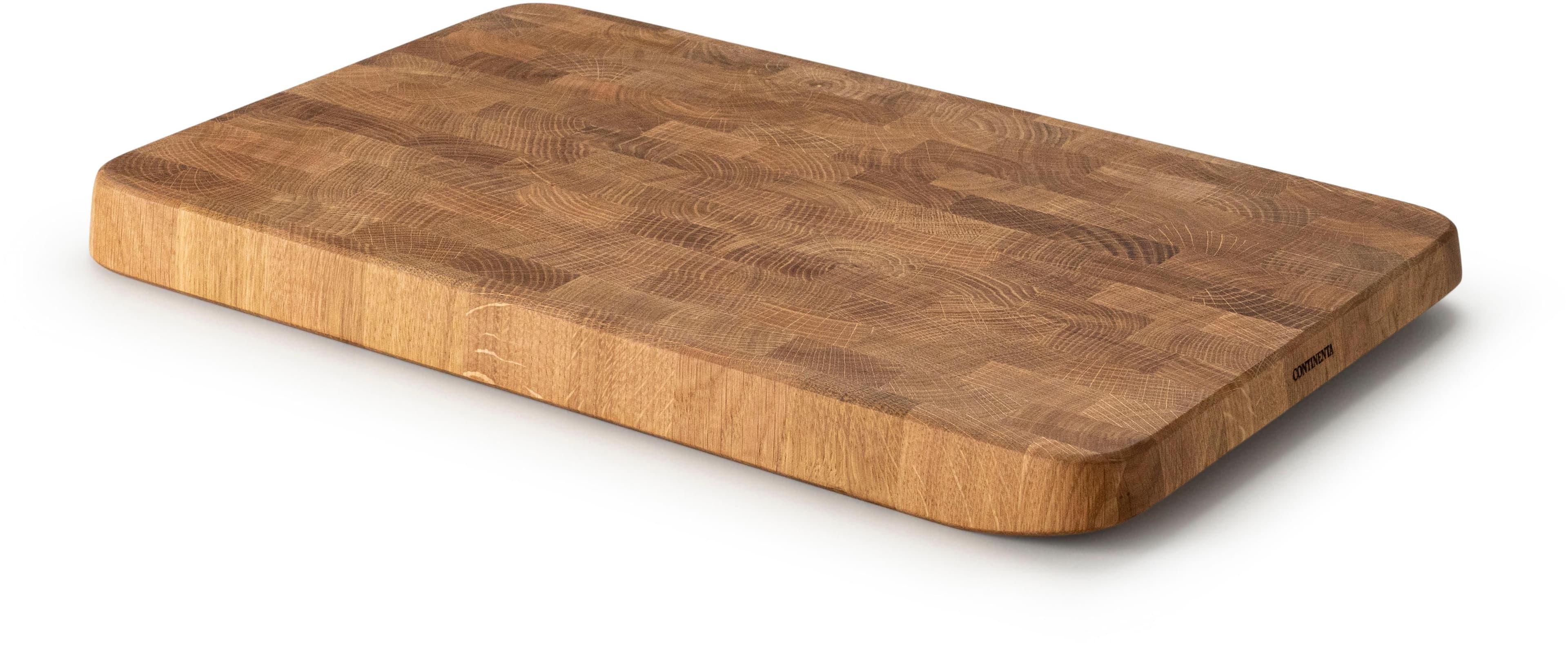 CONTINENTA Schneidebrett Eiche massiv Hackbrett Stirnholz