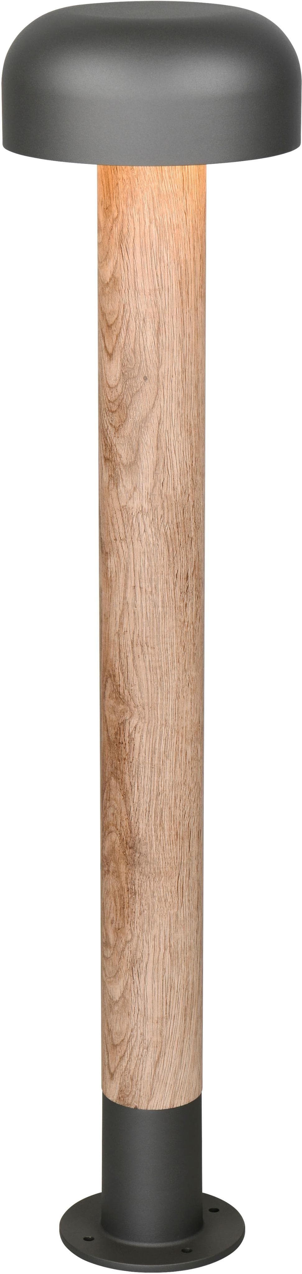 Trio Wegeleuchte FRASER Holzoptik 85 cm Aluminium IP54