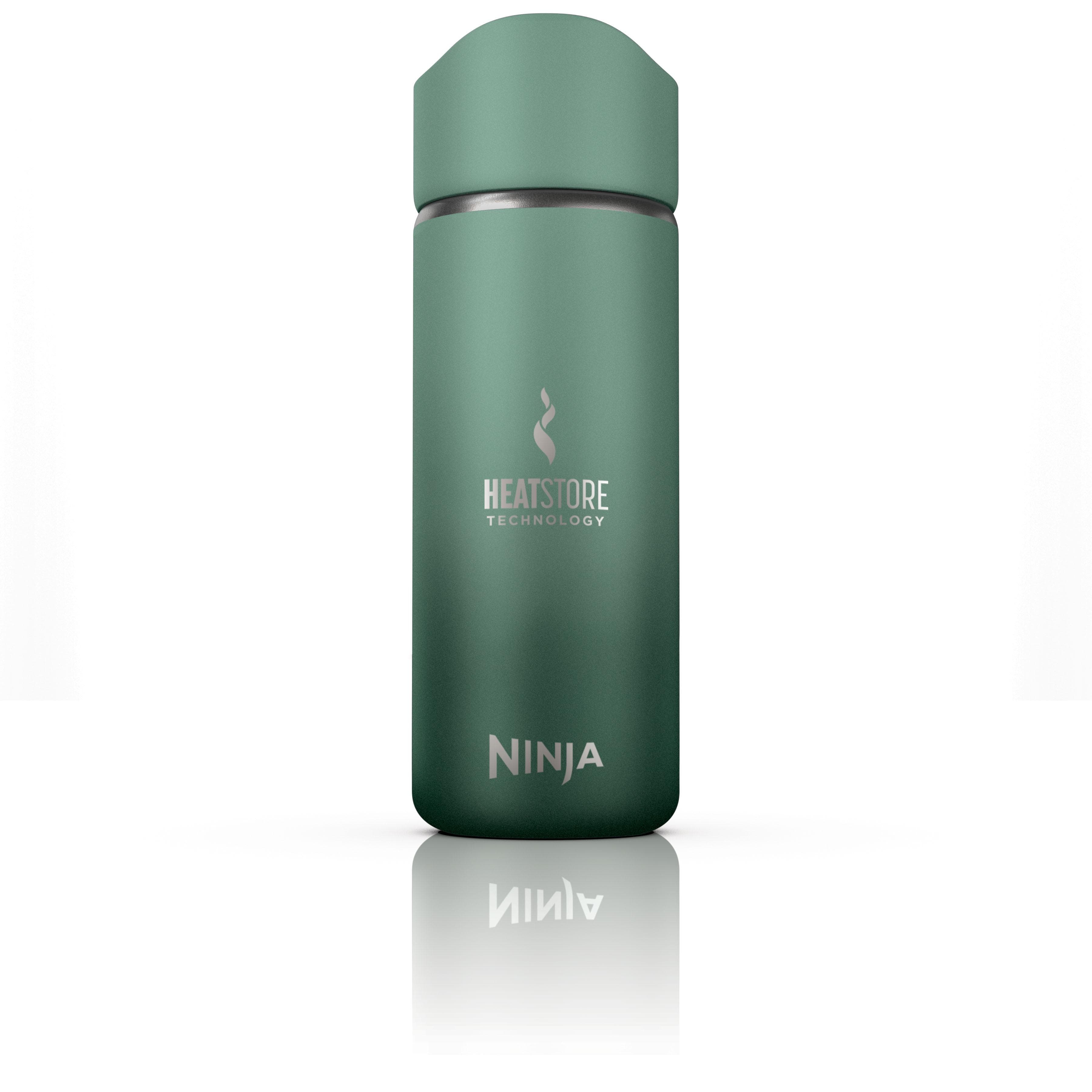 Ninja Sip Perfect Reisebecher 400ml - Isolierflasche Edelstahl grün