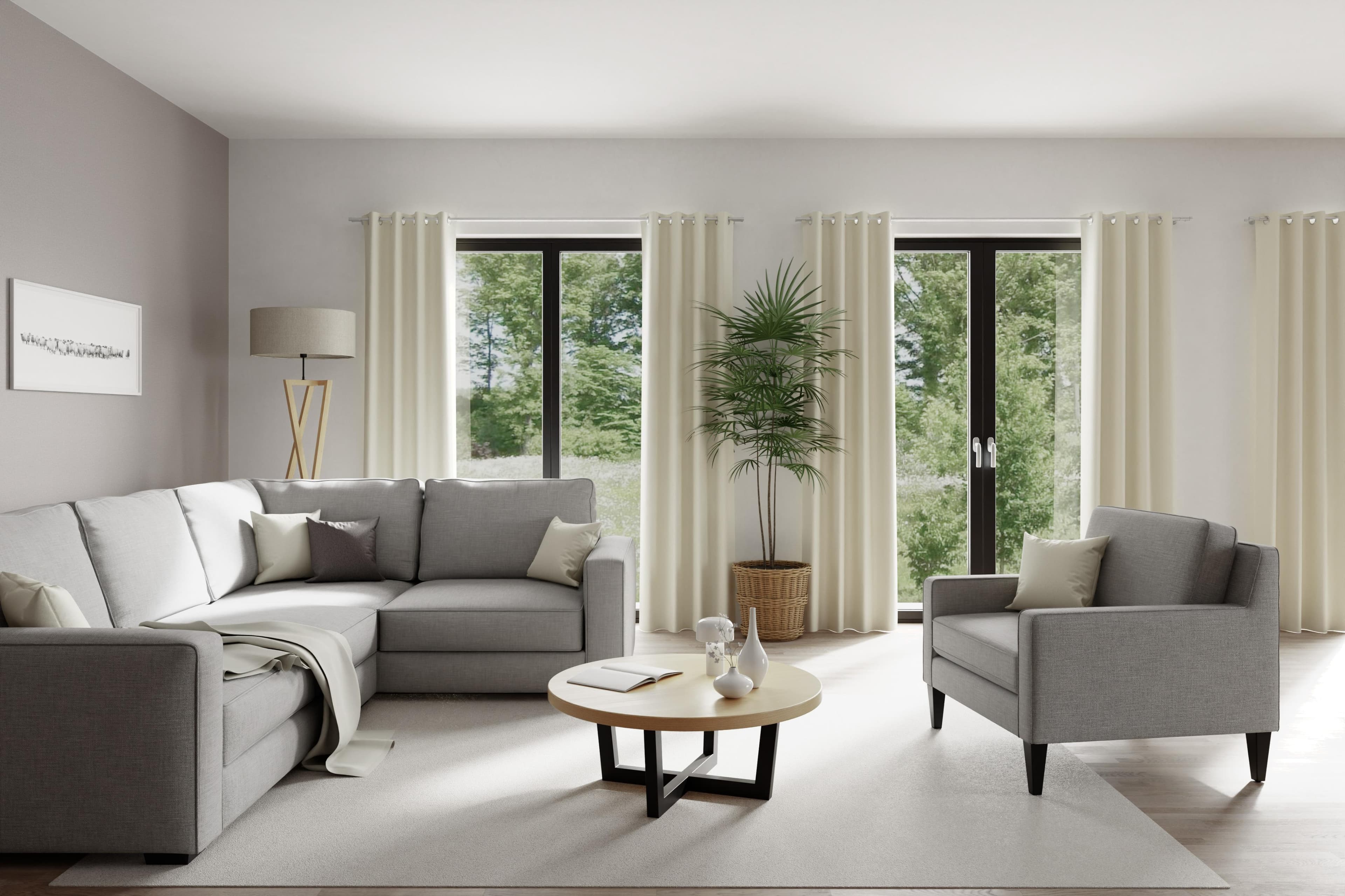 HOMING Vorhang "Bahamas" Creme 100% Polyester