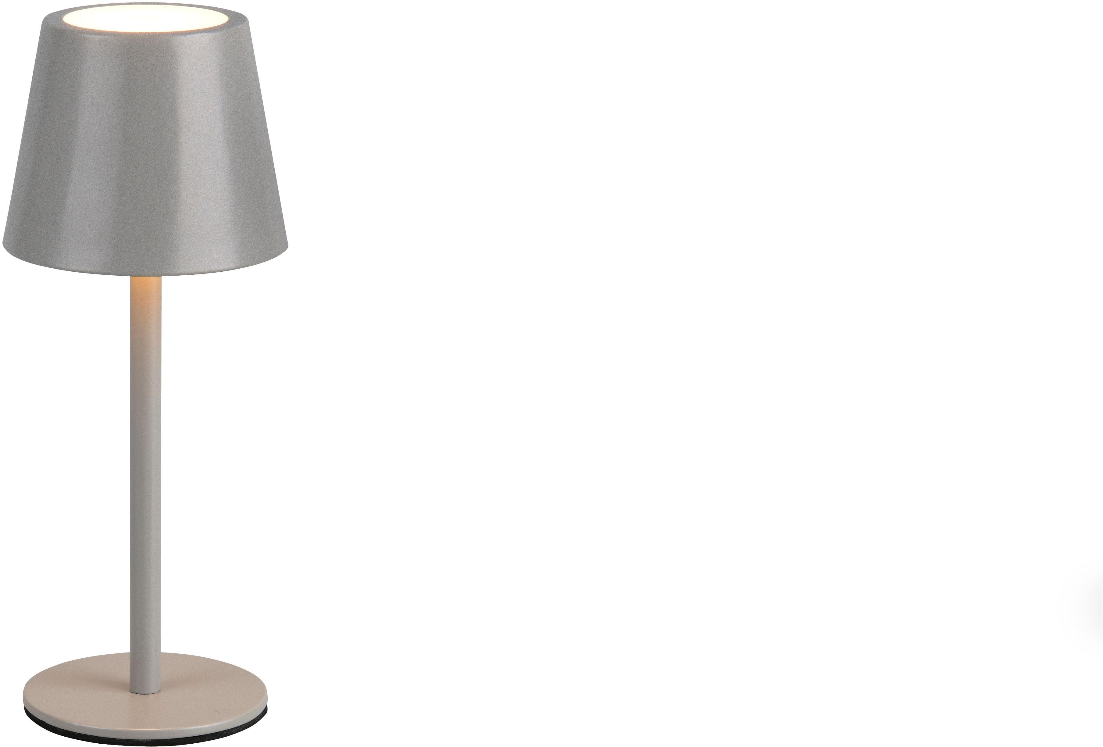 REALITY LEUCHTEN LED Tischleuchte DIAZ Grau Outdoor Akku Touchdimmer