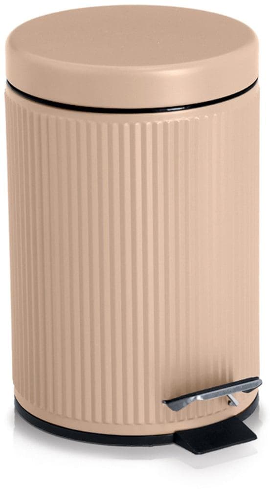 ZELLER Kosmetikeimer Badezimmereimer mit Pedal mandel