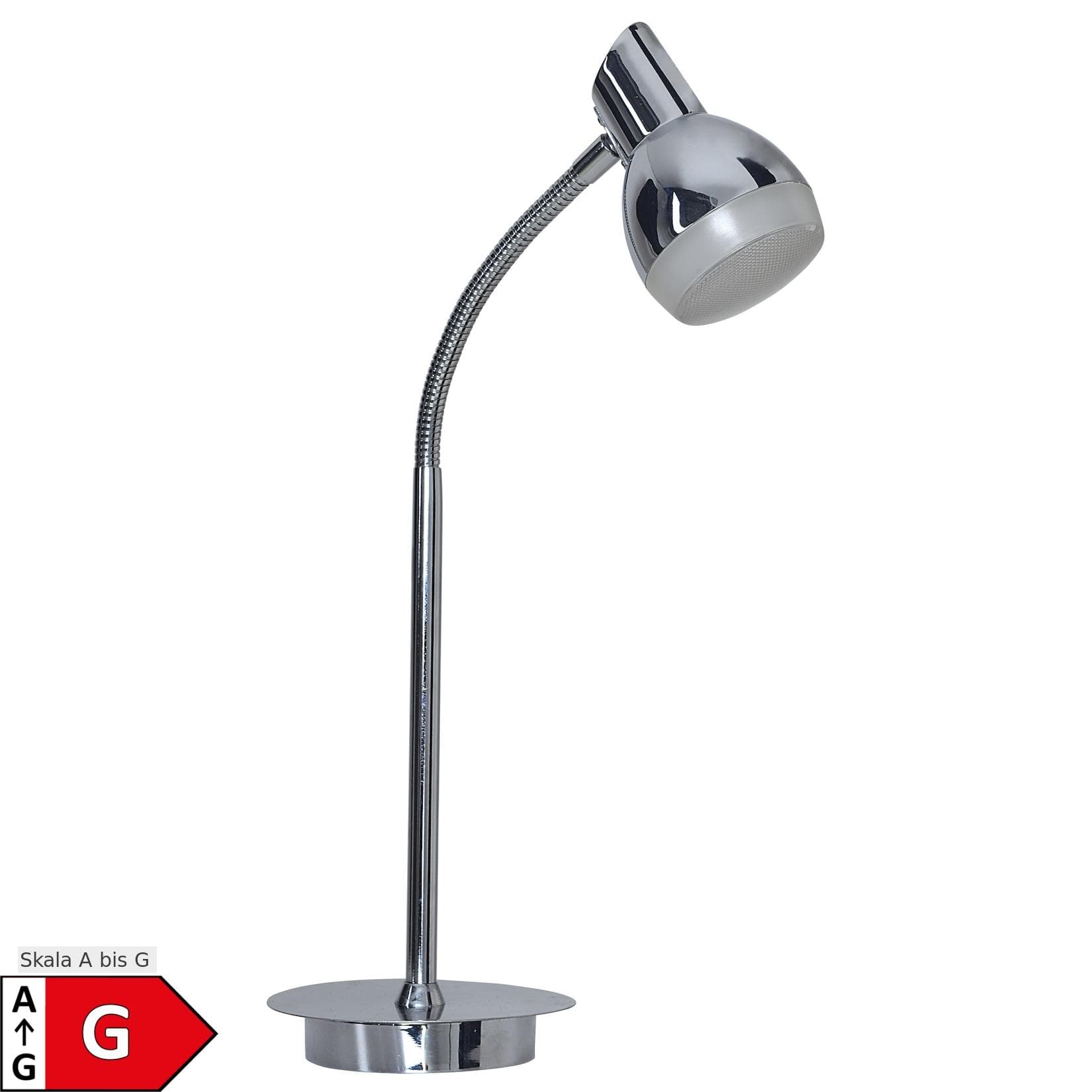 NÄVE LED Tischleuchte Chromey Retro