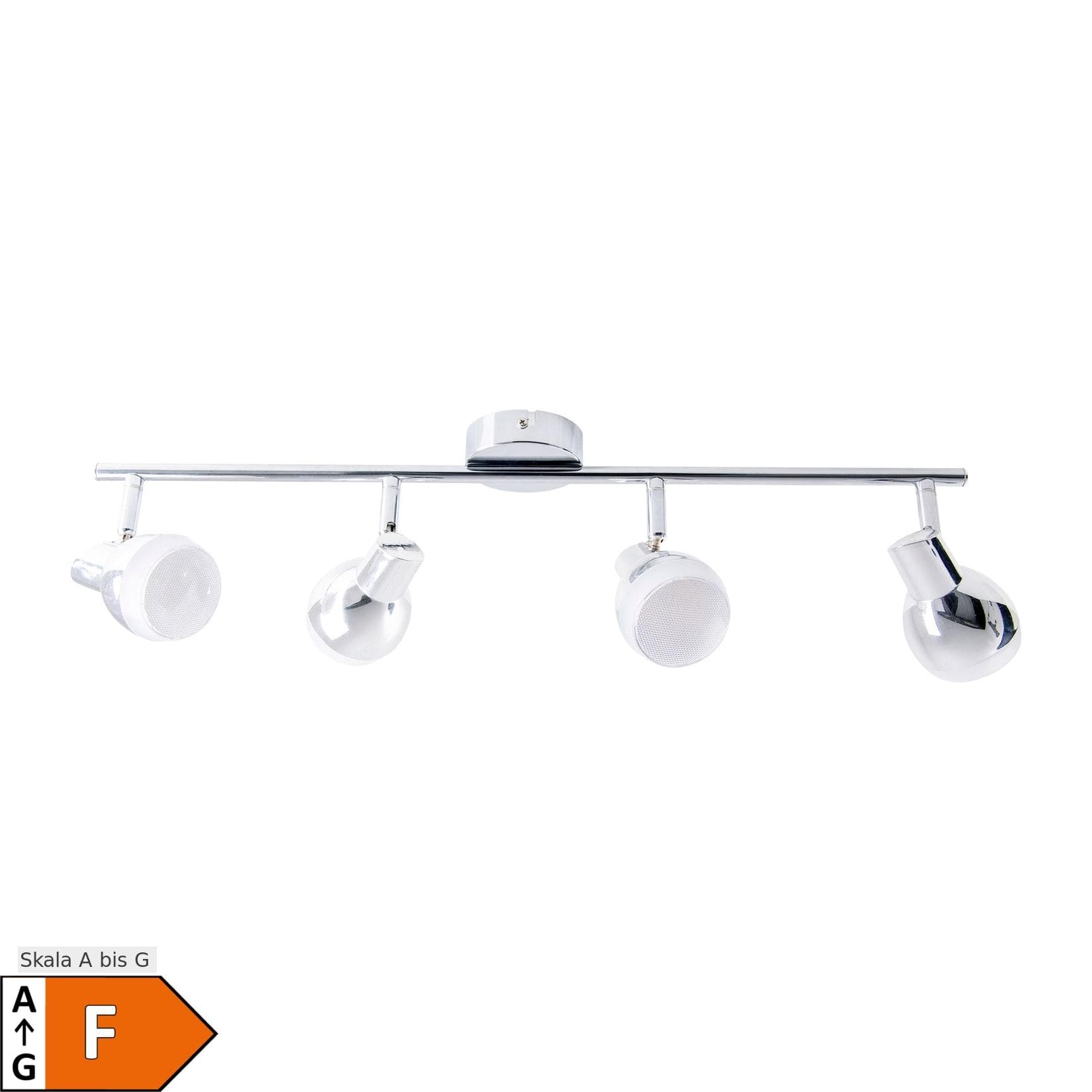 NÄVE LED Deckenspot Chromey 4er Schiene Metall Grau