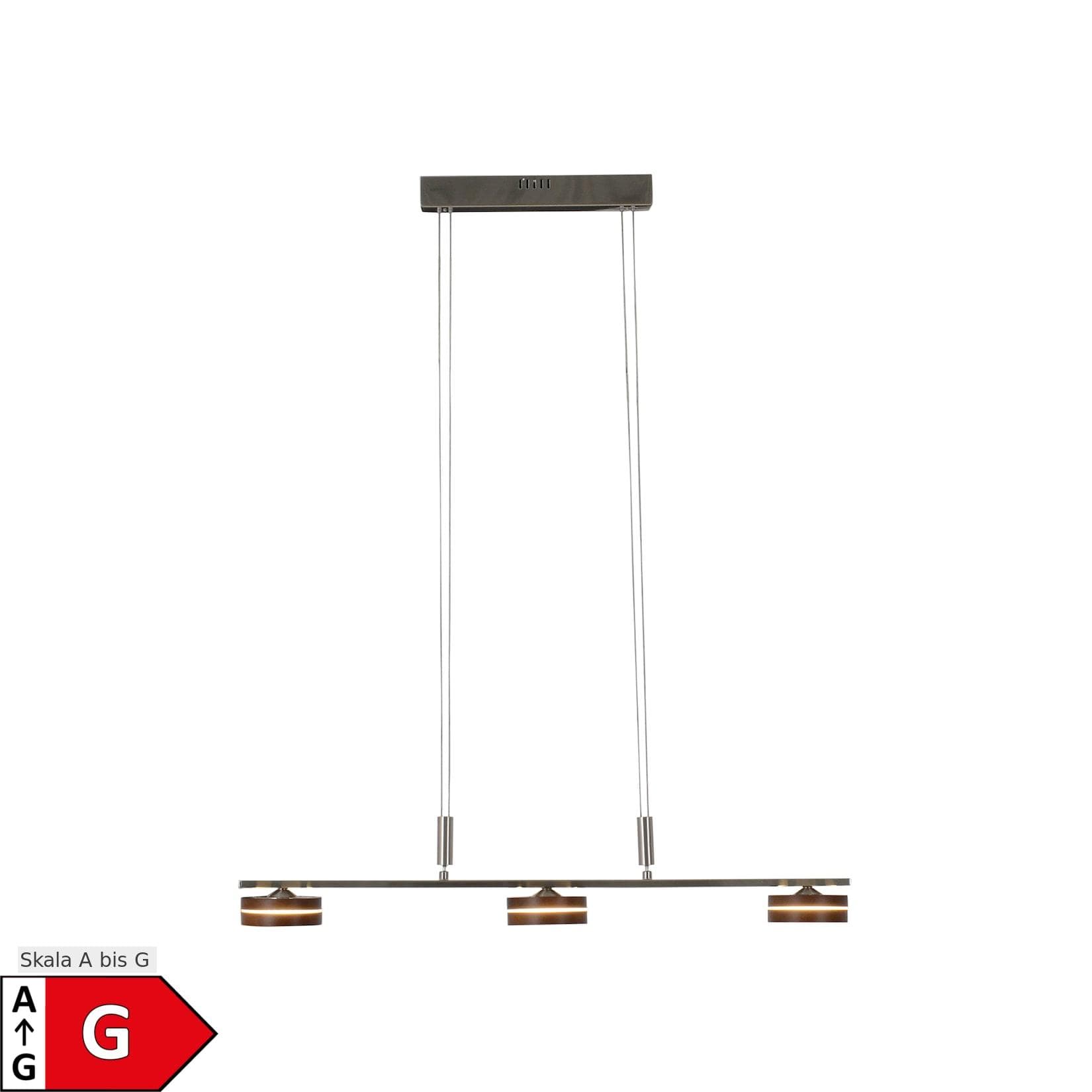 NÄVE LED Pendelleuchte Triberg Braun 3-flammig 75cm