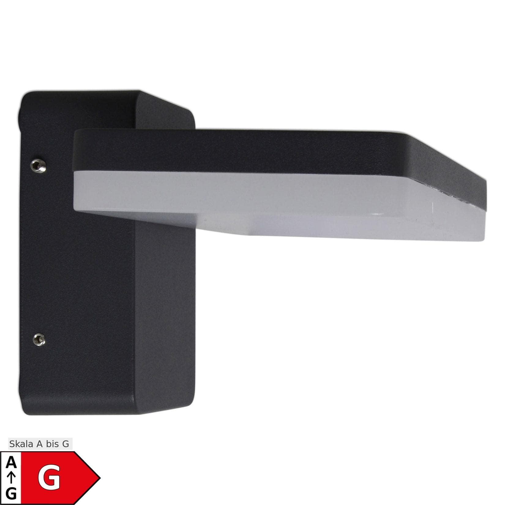 Puristische Außenwandleuchte mit warmweißer LED-Beleuchtung