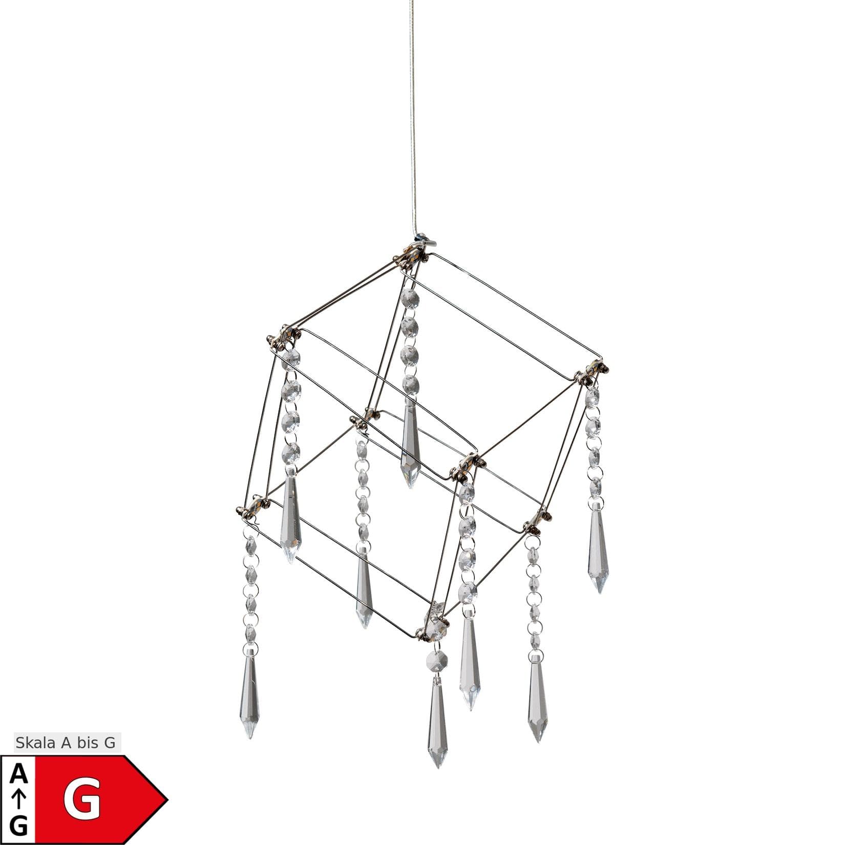 NÄVE LED Pendelleuchte Araneus chromfarben Würfel