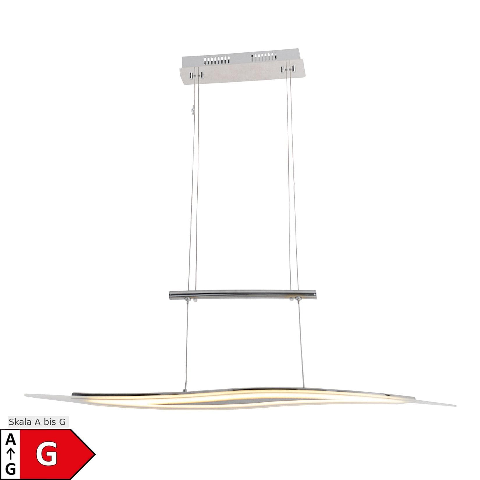 Näve LED Pendelleuchte "WAVE" Acrylglas Chrom Warmweiß