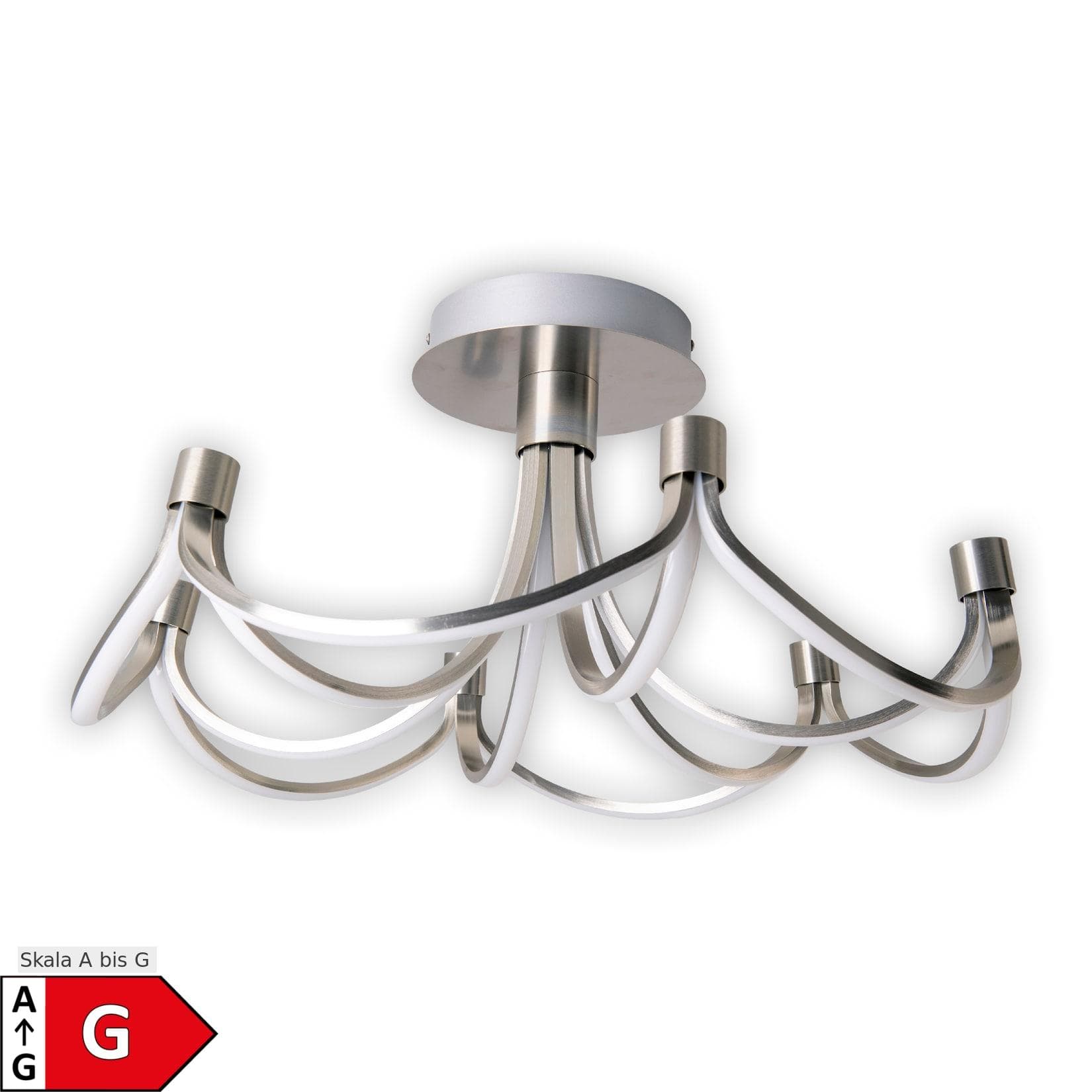 NAEVE LED Deckenleuchte Festos Silber 60 cm Kronleuchter