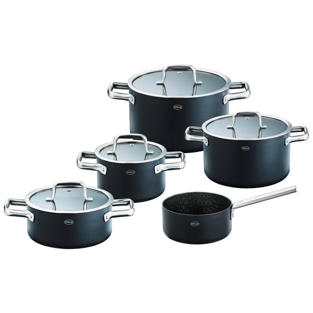 Rösle Kochtopfset Ebonic Schwarz 5-teilig