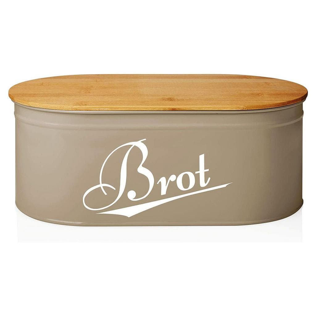 Brotkasten Lumaland Grau Metall Oval