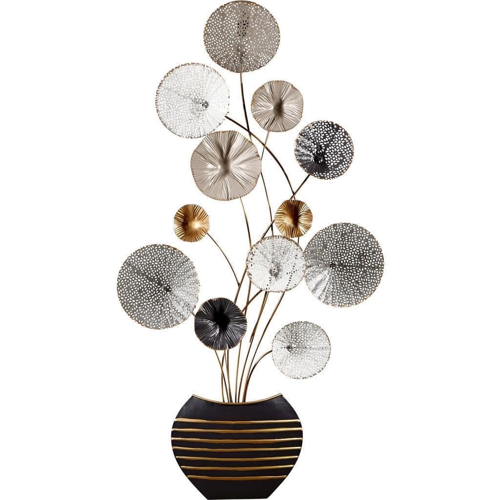 Ambia Home Wanddeko Schwarz, Silber, Weiß, Gold Metall