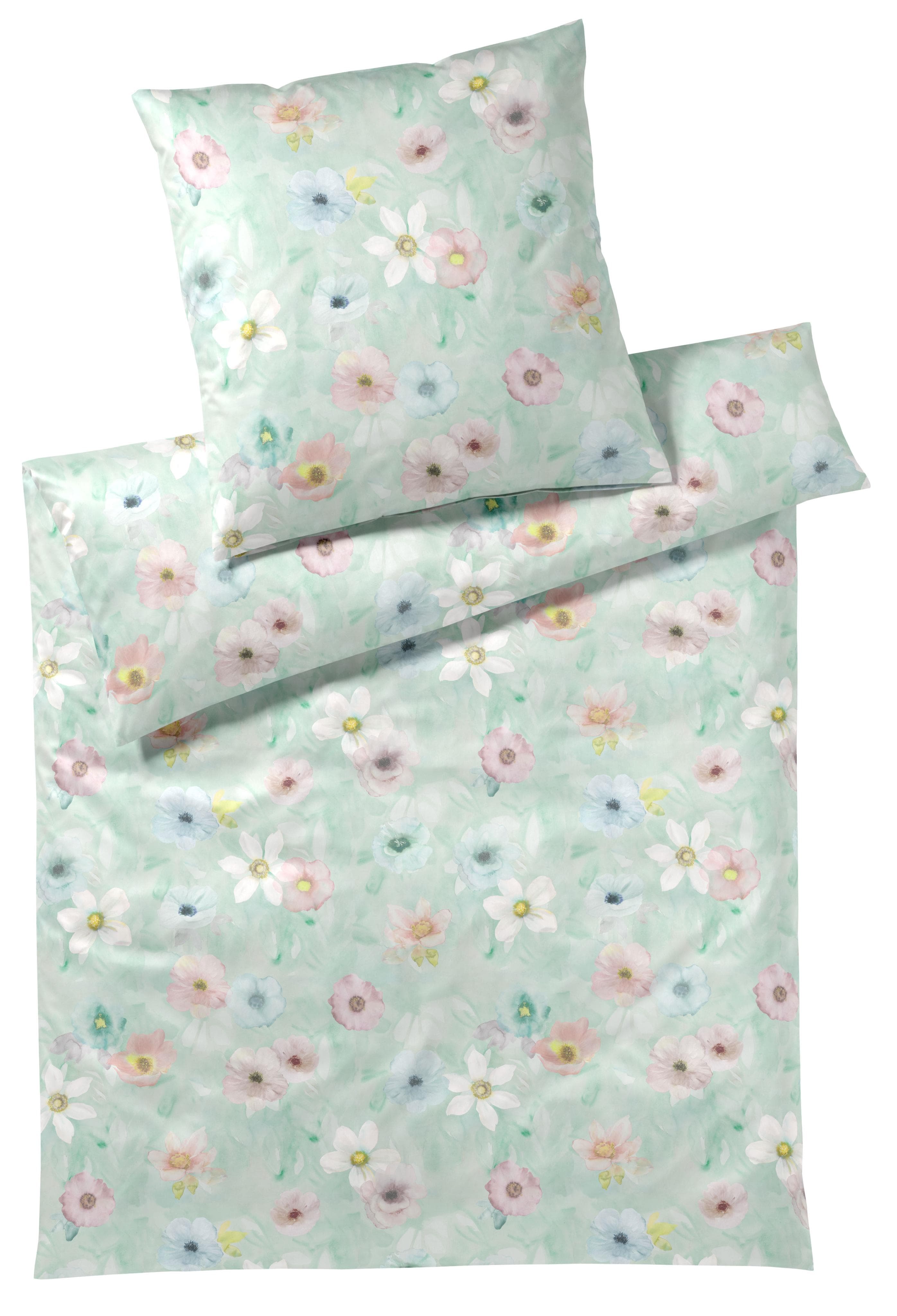 Elegante Bettwäsche Pastel Aqua Mako-Batist 100% Baumwolle