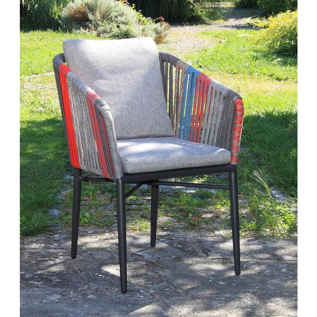 Gartenstuhl Anthrazit, Grau, Mehrfarbig - Komfortabler Sitz für Garten und Terrasse