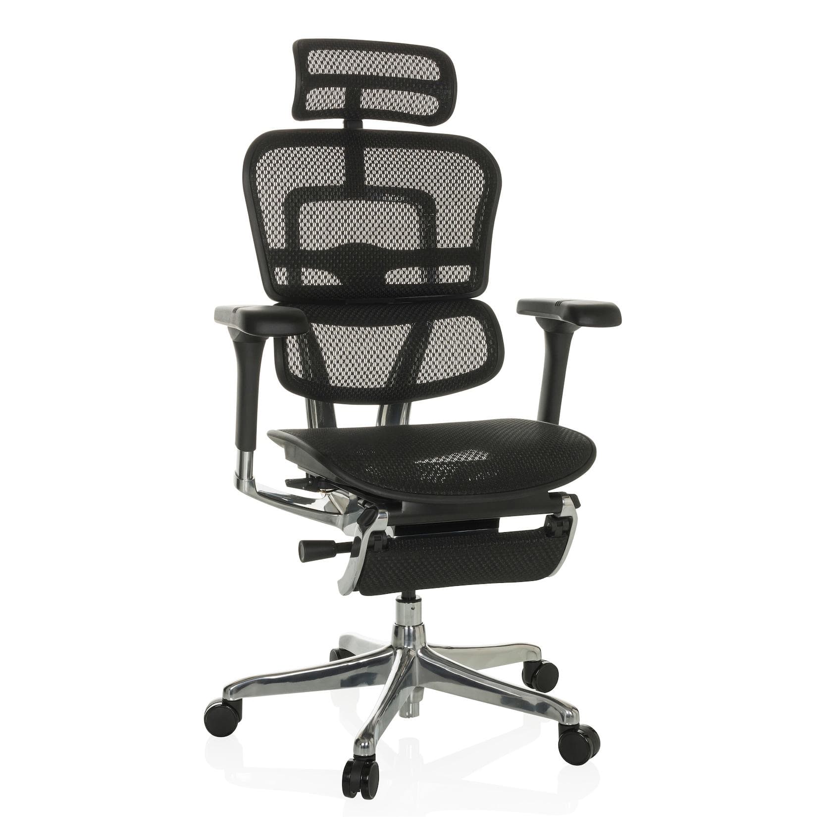 hjh OFFICE ERGOHUMAN PLUS LEGPRO GEN2 Chefsessel mit Beinablage & Netzstoff
