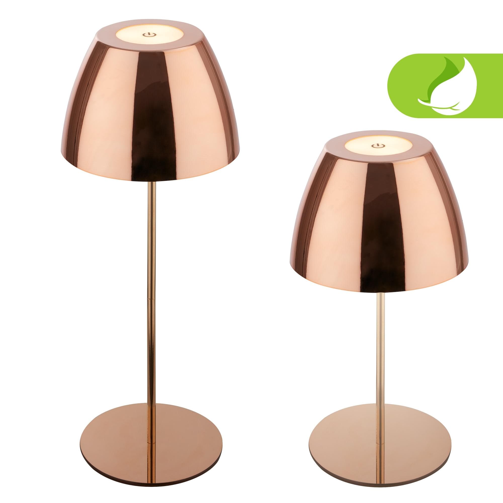 BRILONER LEUCHTEN Serina Akku Tischleuchte braun