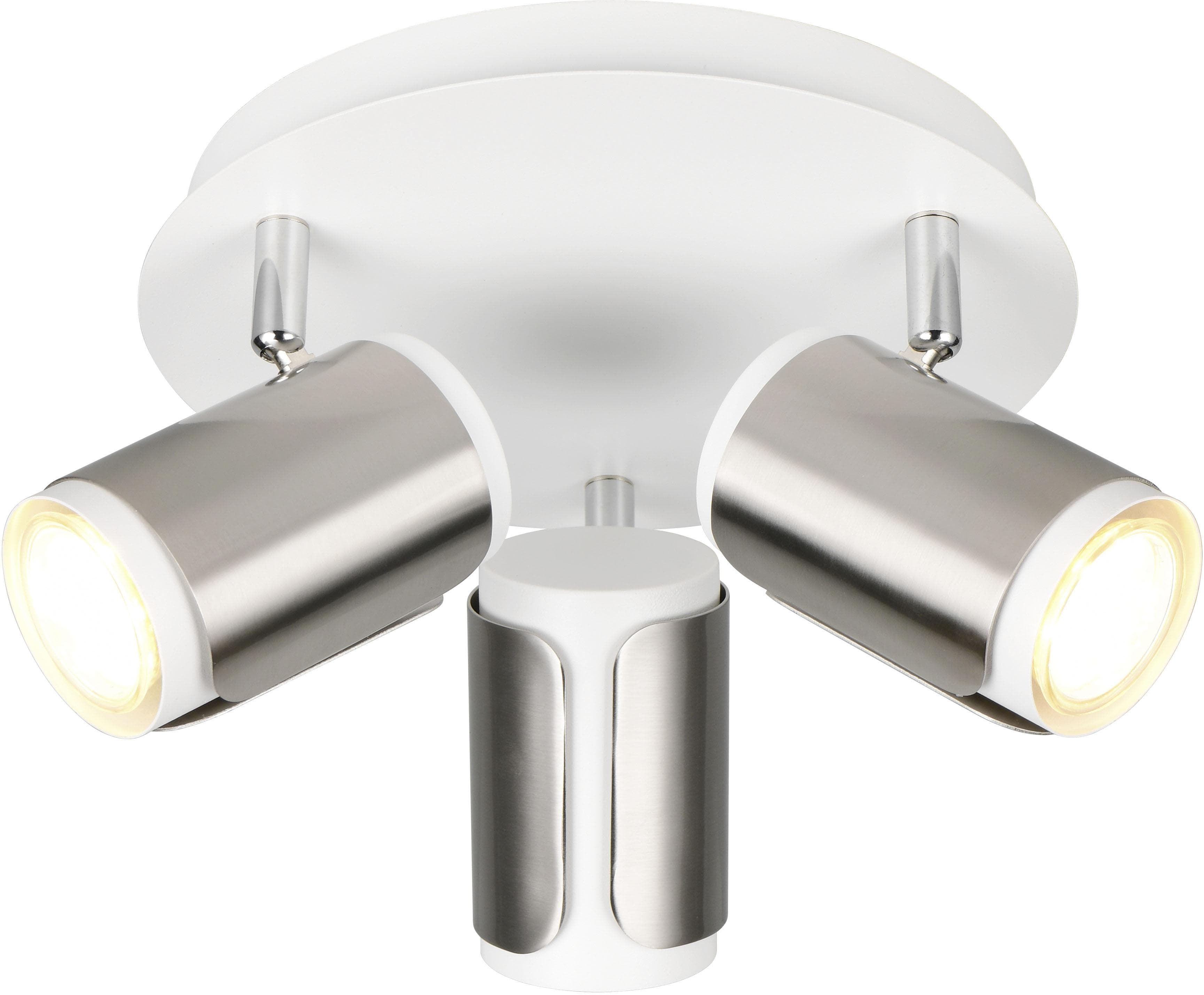 TRIO LEUCHTEN Deckenstrahler GILLAN 3-flammig GU10 silber
