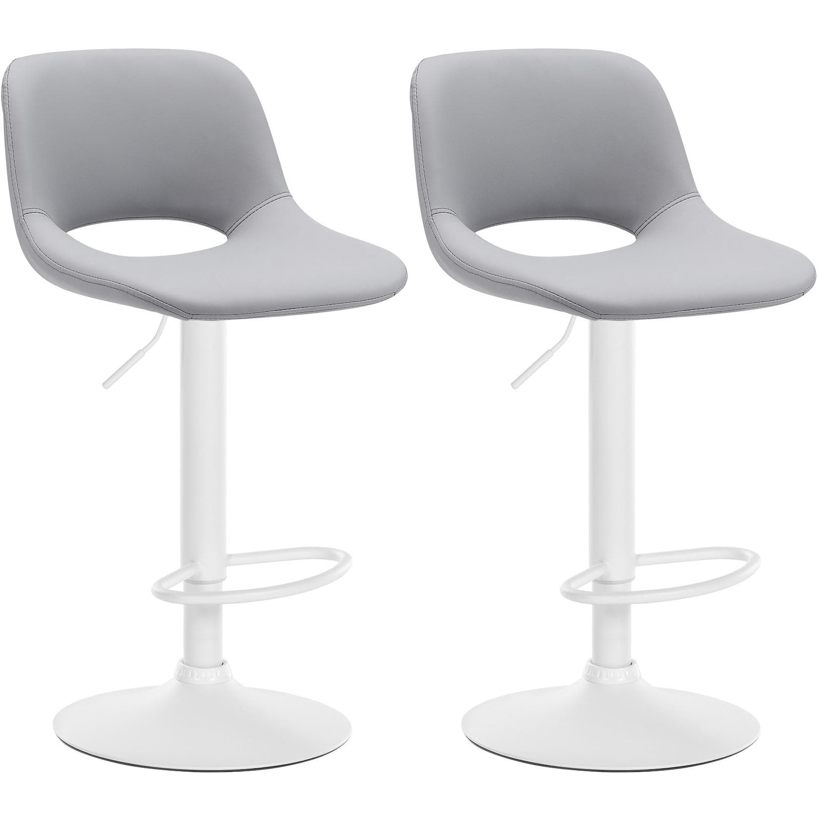 CLP 2er Set Barhocker Camden I Kunstleder-Bezug Modern