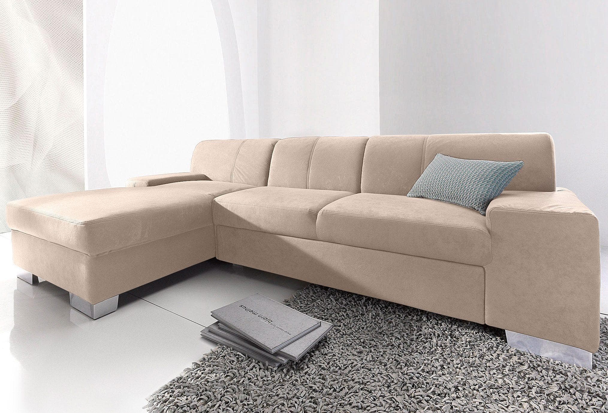 DOMO Collection Ecksofa Star L-Form mit Bettfunktion