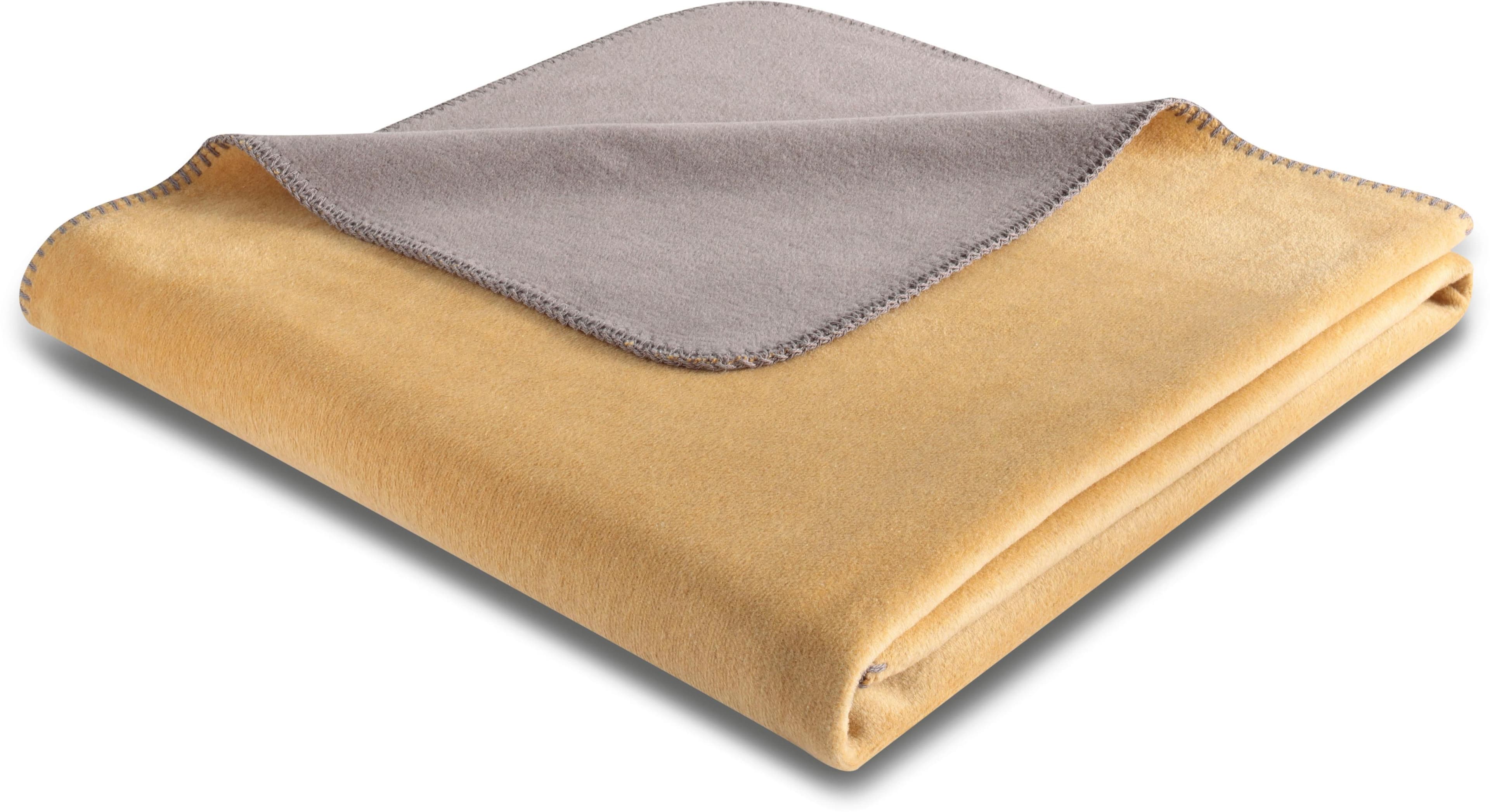 BIEDERLACK Wohndecke Doubleface Honey Taupe Baumwolle Polyester